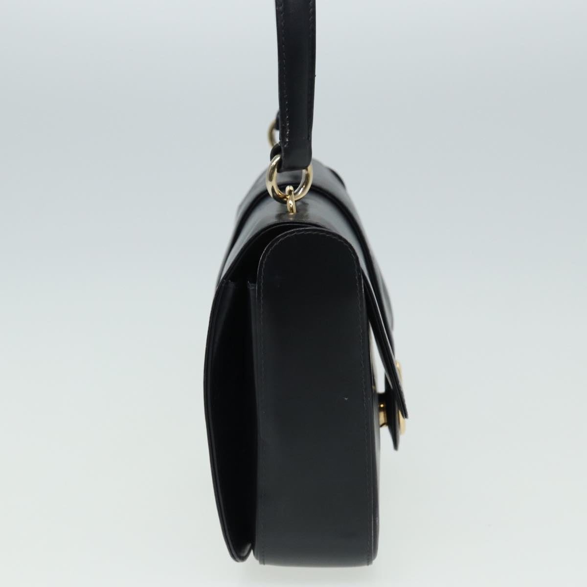 GUCCI Hand Bag Leather Black 81848