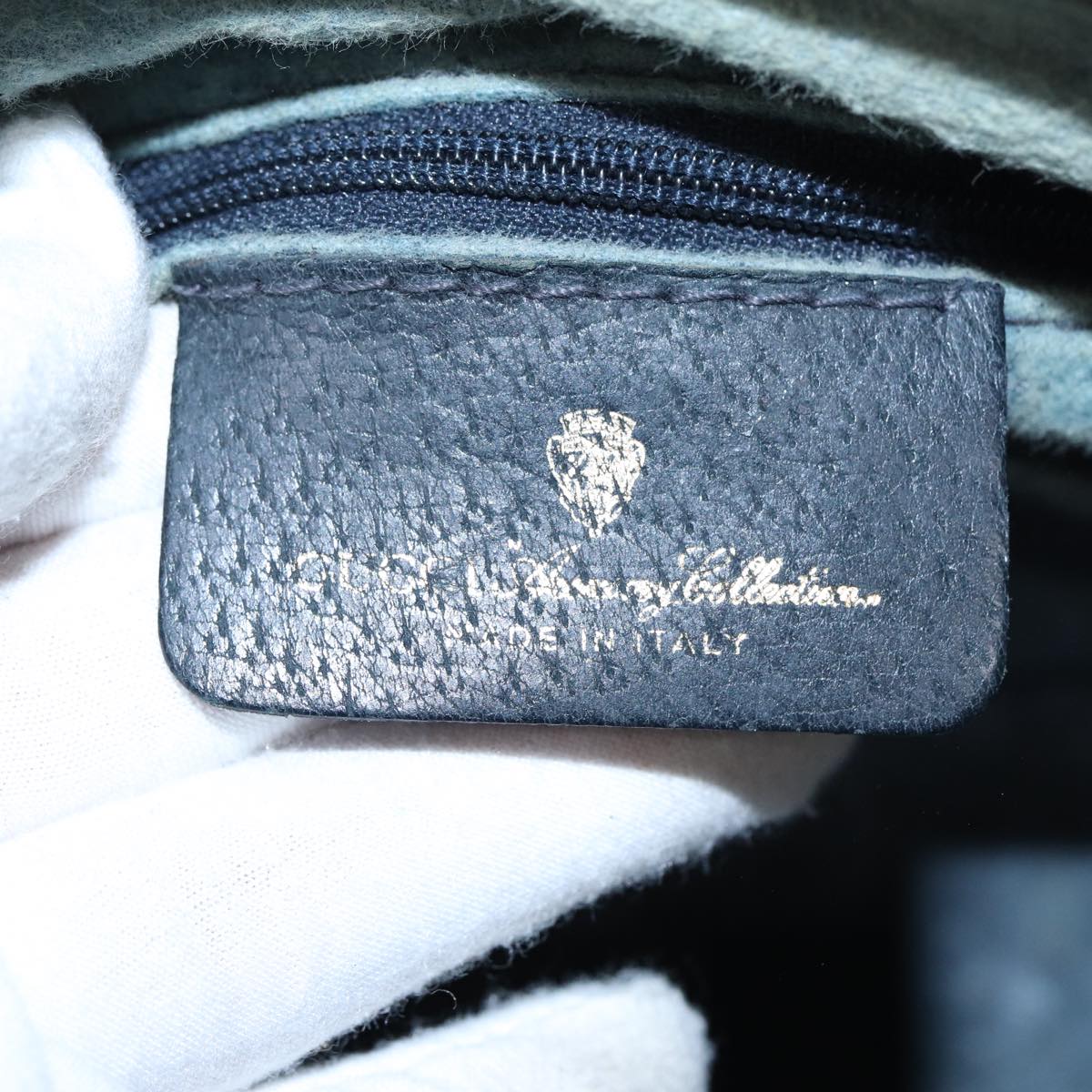 GUCCI GG Canvas Boston Bag PVC Leather Navy 40 3841 81871