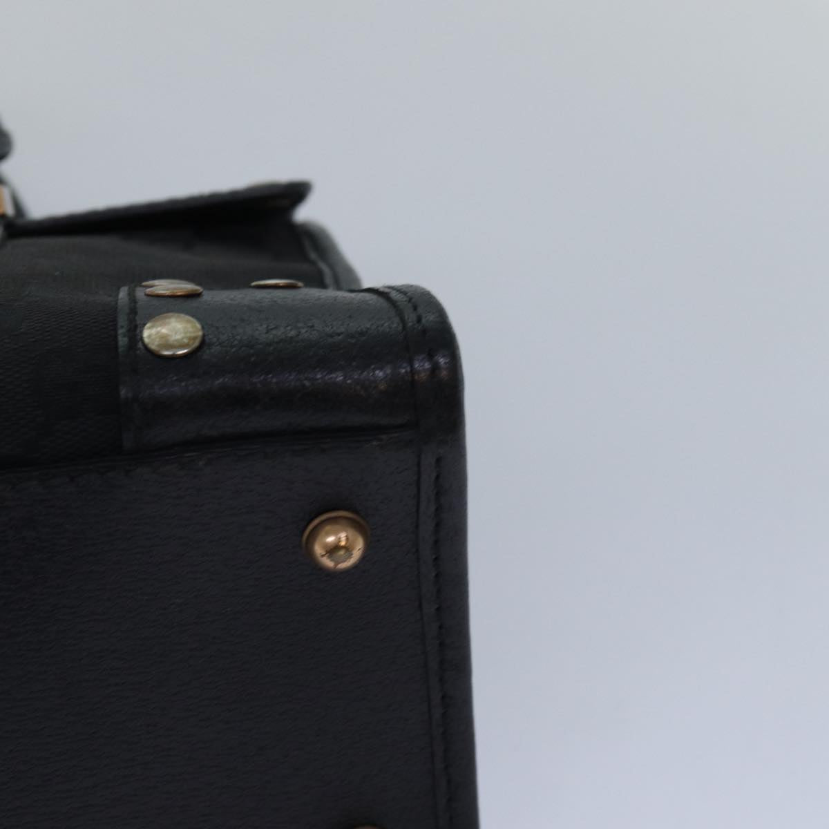 GUCCI GG Canvas Hand Bag Black 124286 81873
