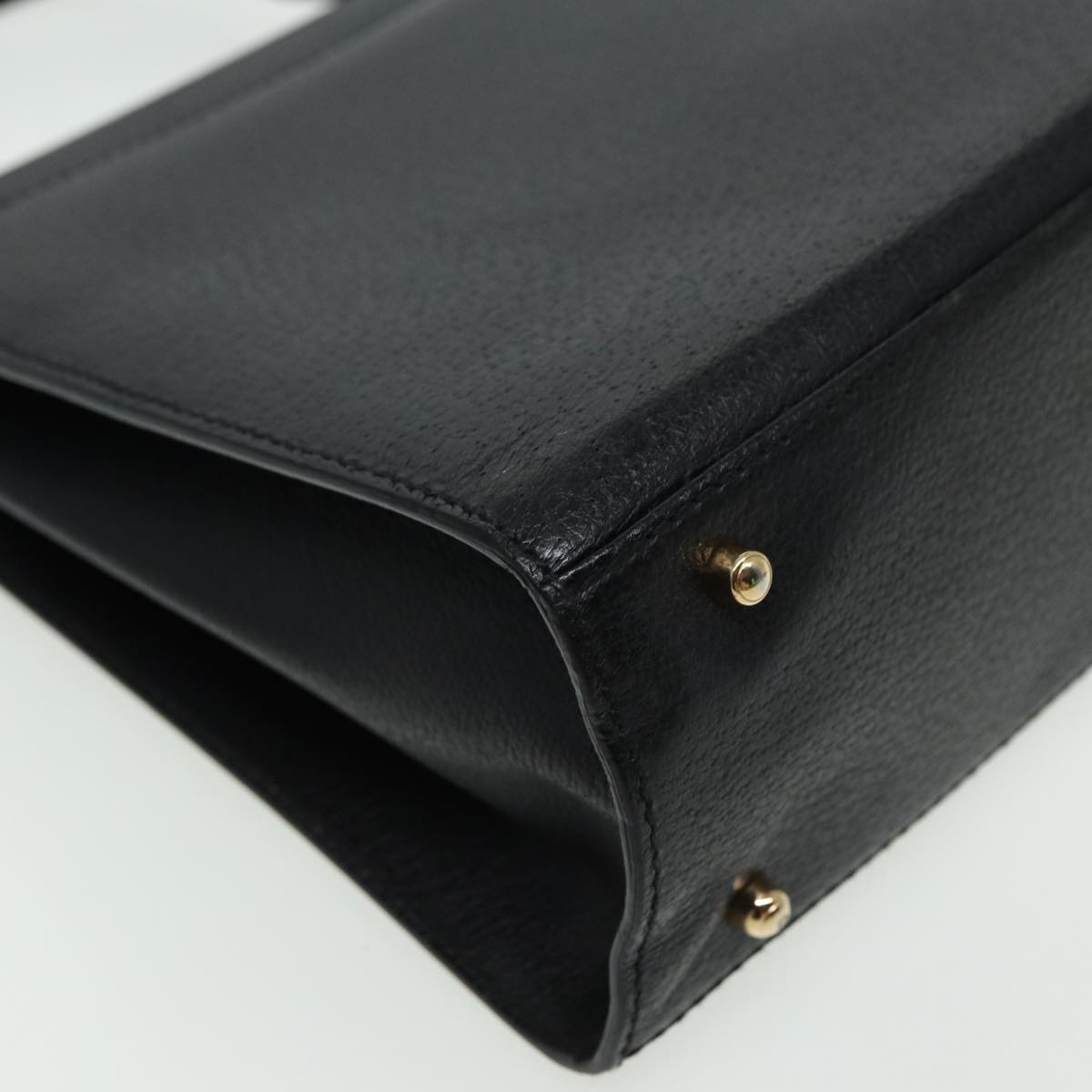 GUCCI Ready Lock Hand Bag Leather 2way Black 000 2026 0258 81897