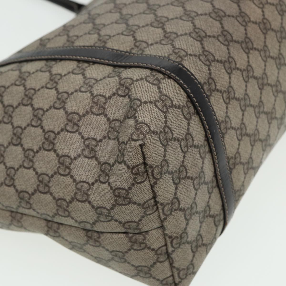 GUCCI GG Supreme Tote Bag PVC Leather Beige 197953 81913