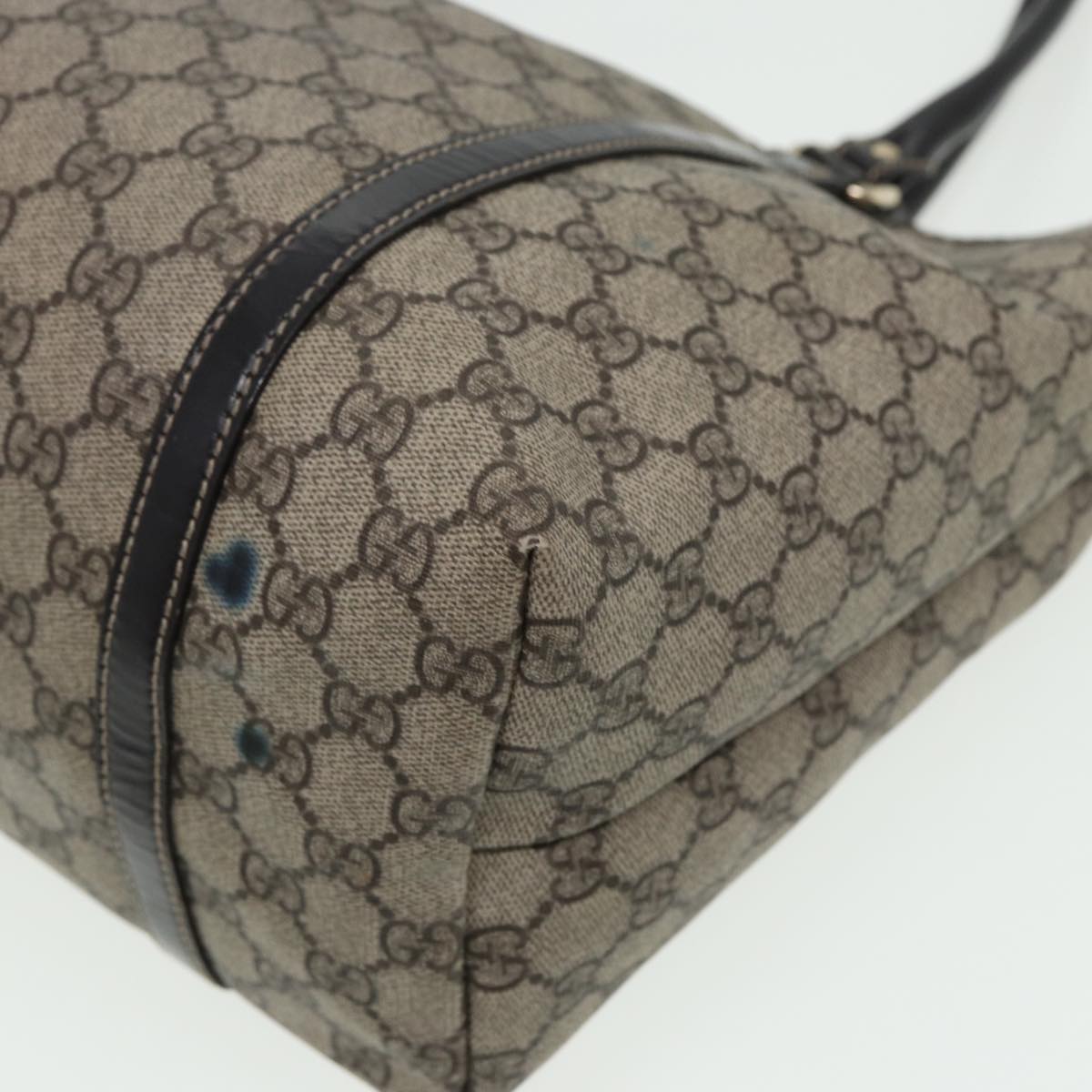 GUCCI GG Supreme Tote Bag PVC Leather Beige 197953 81913