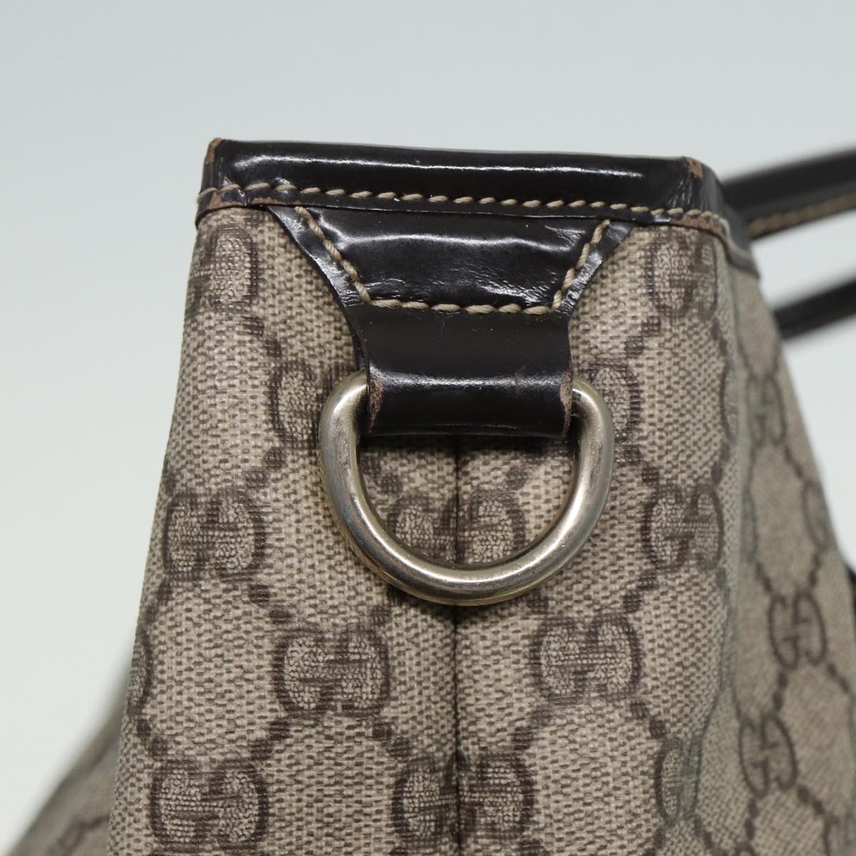 GUCCI GG Supreme Tote Bag PVC Leather Beige 197953 81913
