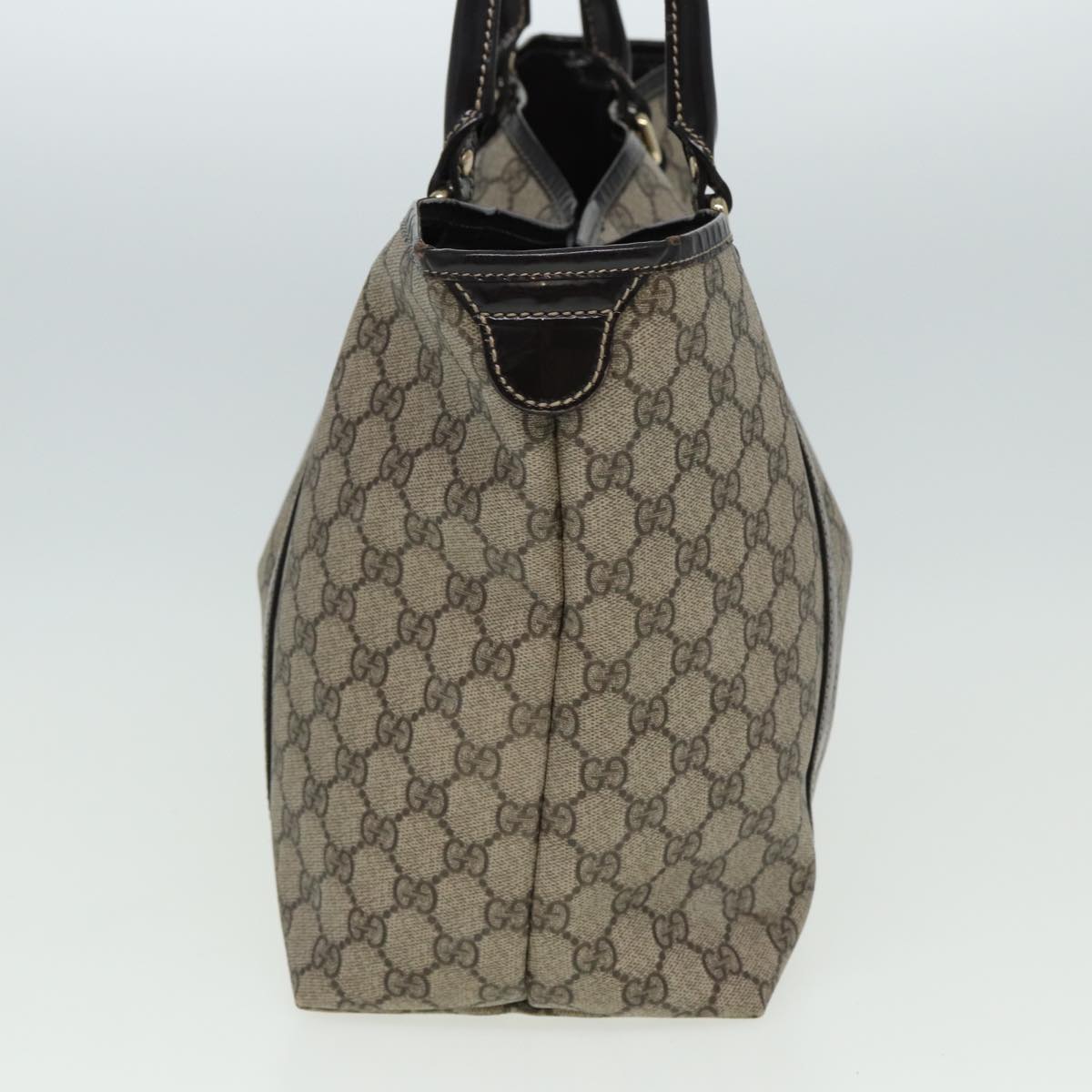 GUCCI GG Supreme Tote Bag PVC Leather Beige 197953 81913