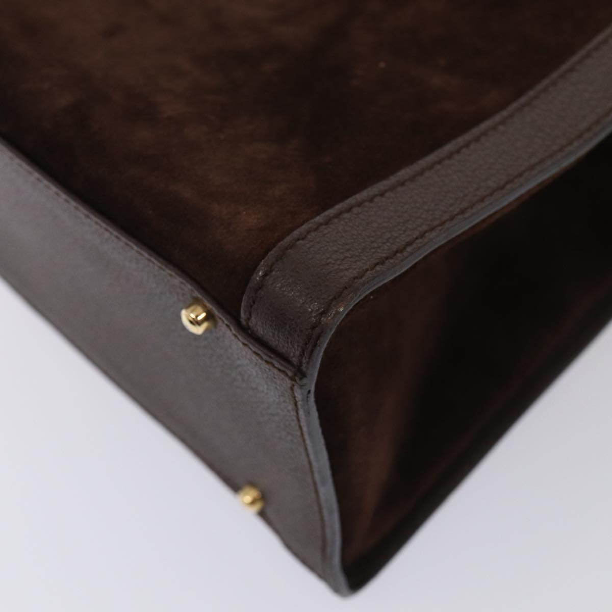 GUCCI Bamboo Hand Bag Suede Outlet Brown 002 1095 0260 81930