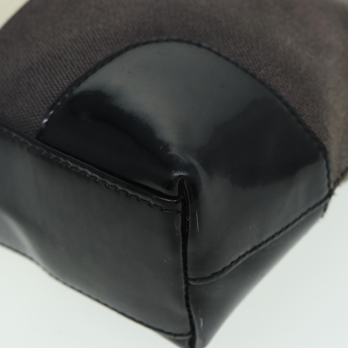 GUCCI Shoulder Bag Canvas Gray Black white 001 4231 81957