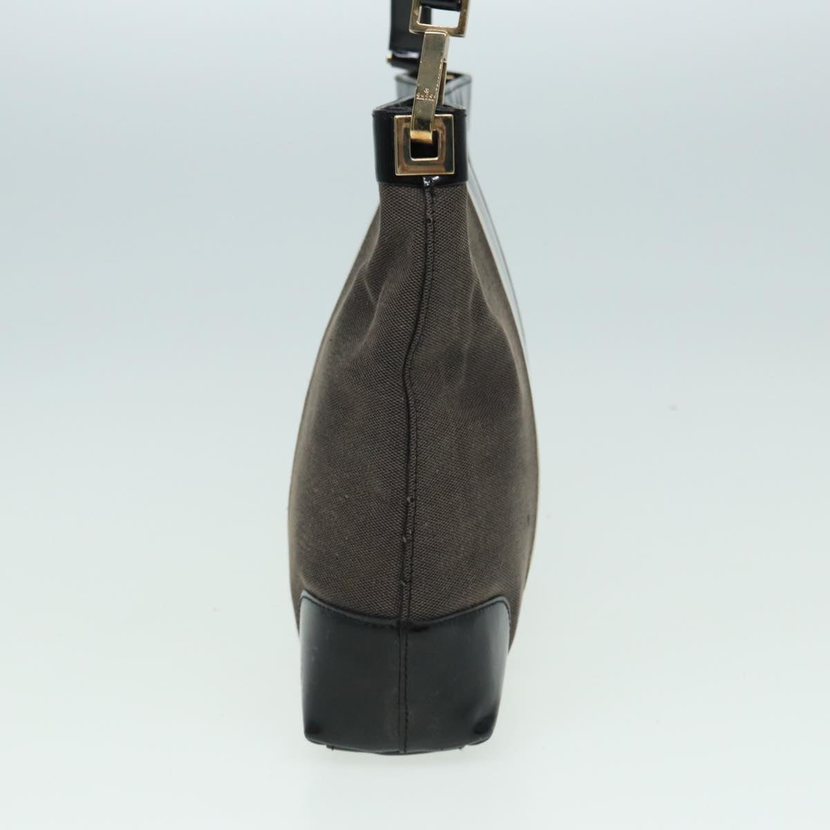 GUCCI Shoulder Bag Canvas Gray Black white 001 4231 81957