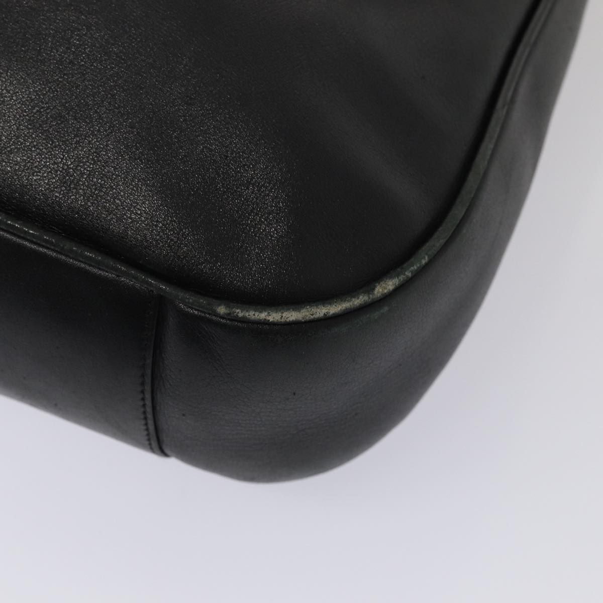 GUCCI Bamboo Hand Bag Leather 2way Black 001 1014 1577 81973
