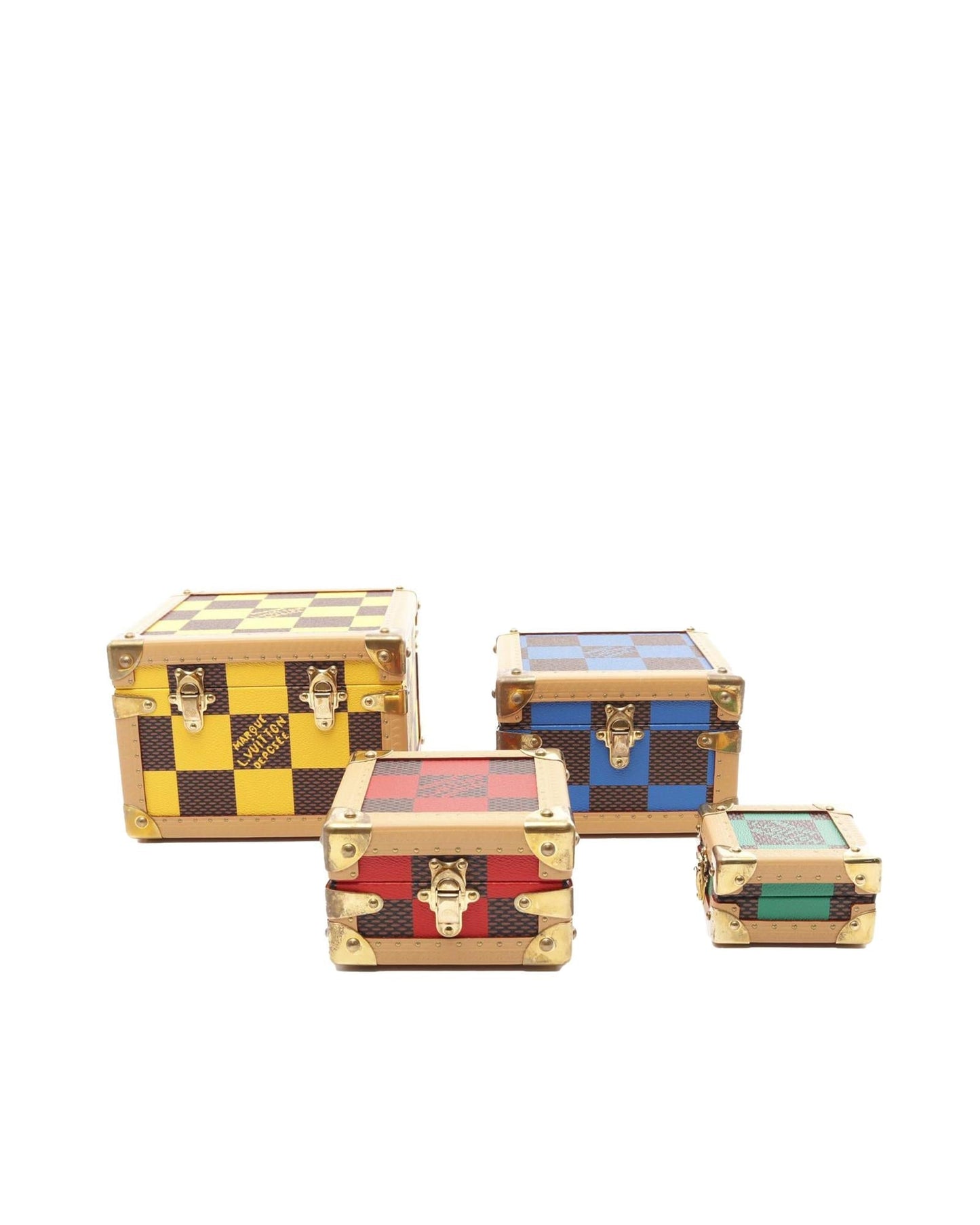 Damier Pop Canvas Malle Pyramide with Vachetta Leather Trim