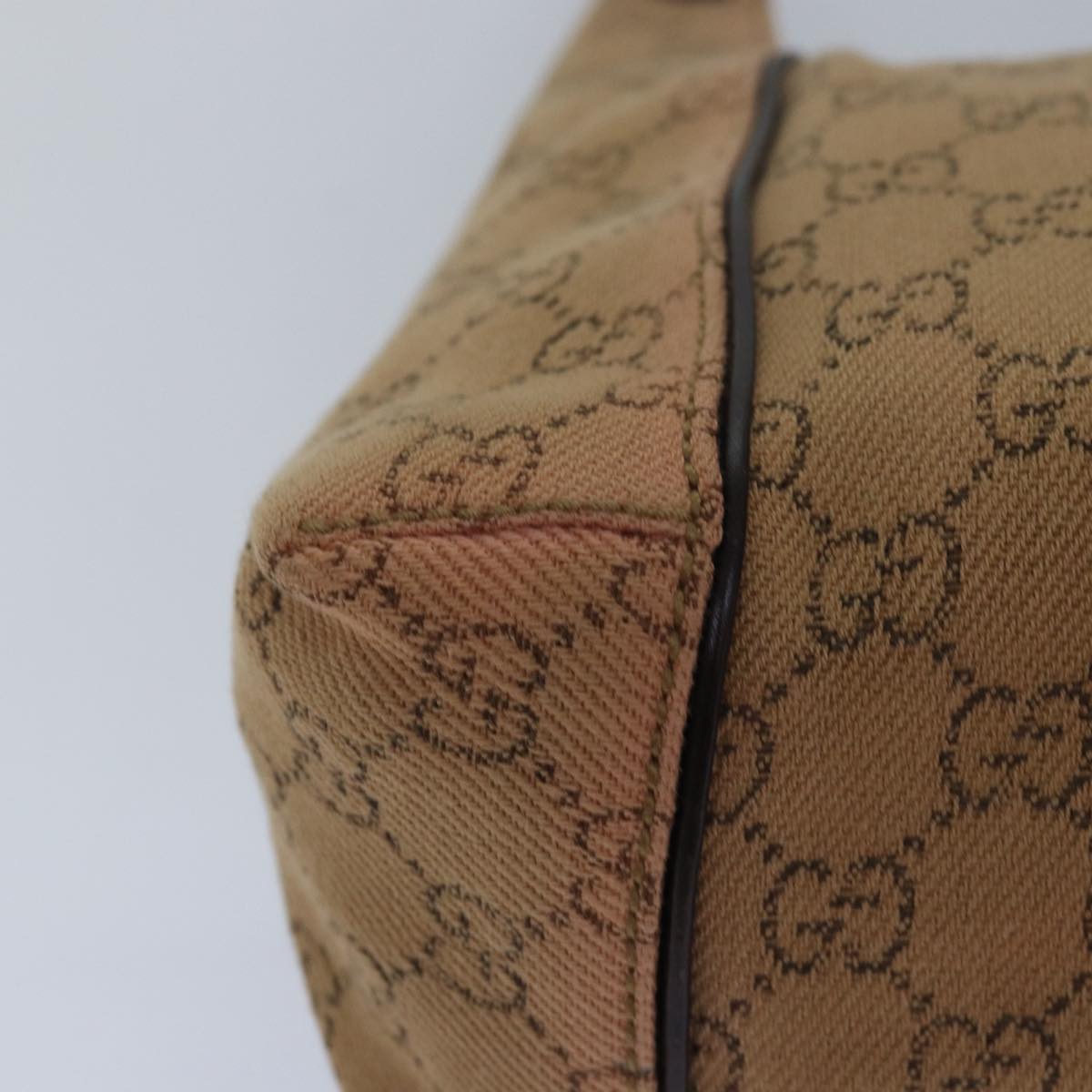 GUCCI GG Canvas Shoulder Bag Beige 101333 82099