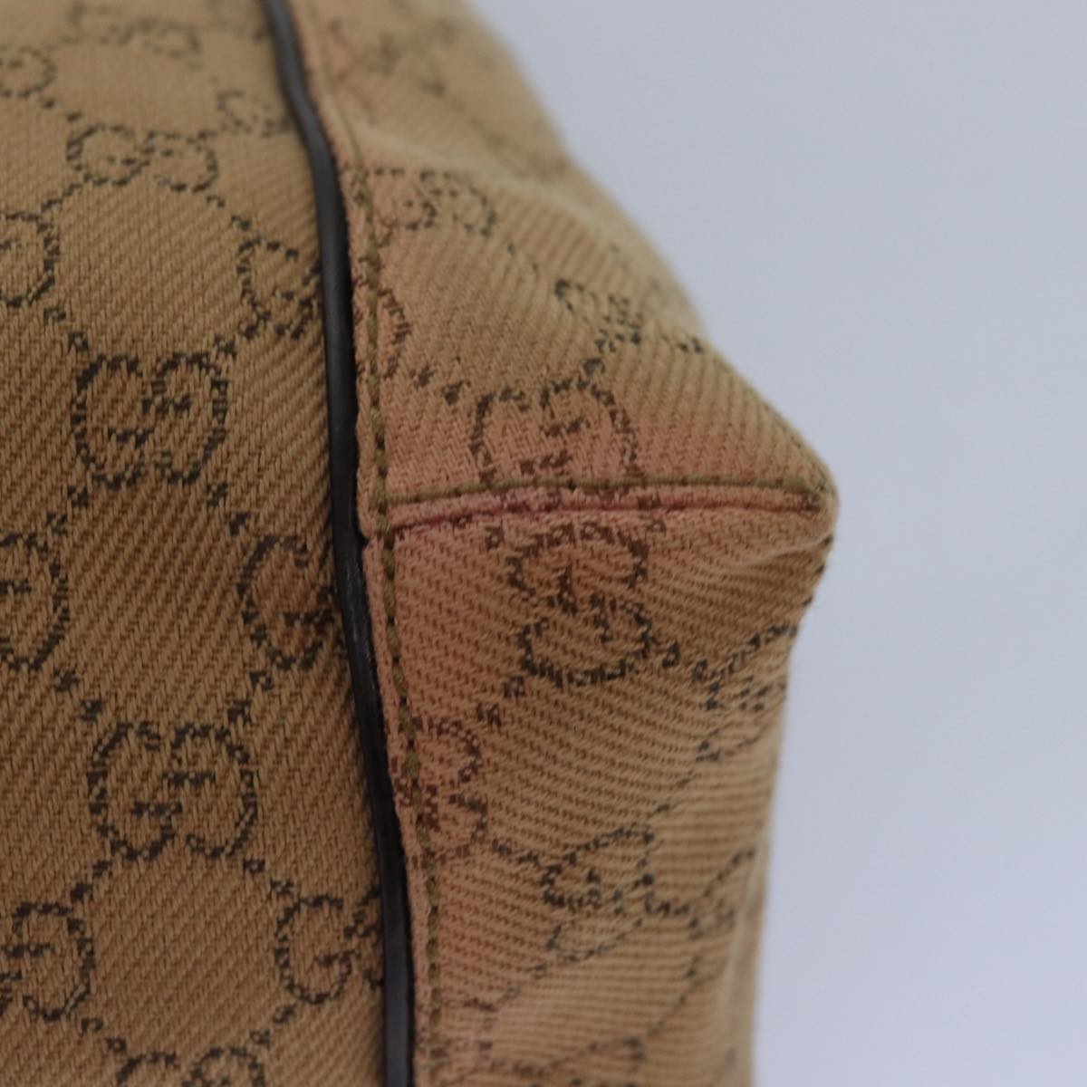 GUCCI GG Canvas Shoulder Bag Beige 101333 82099