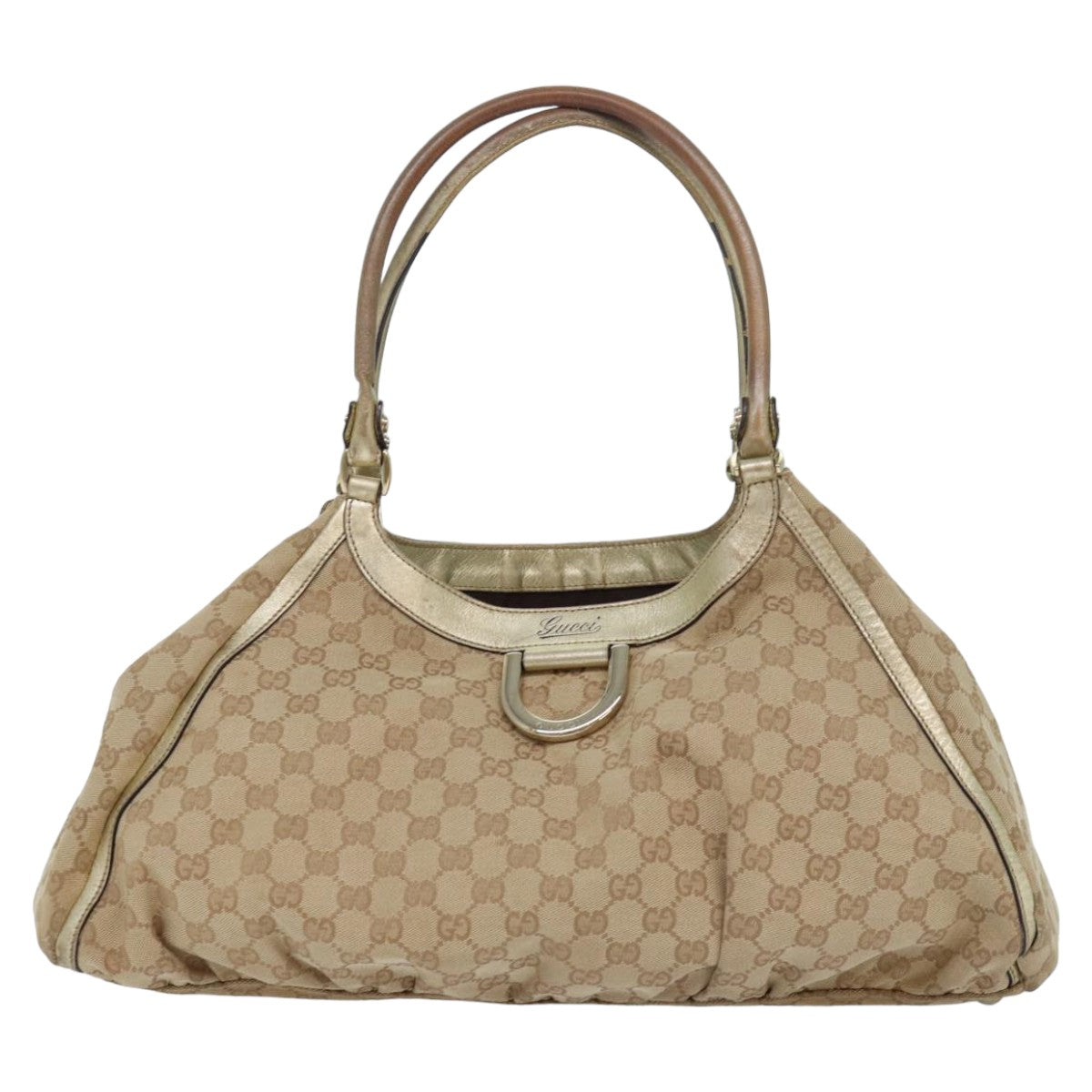 GUCCI GG Canvas Abbey Tote Bag Beige Gold 189835 82100