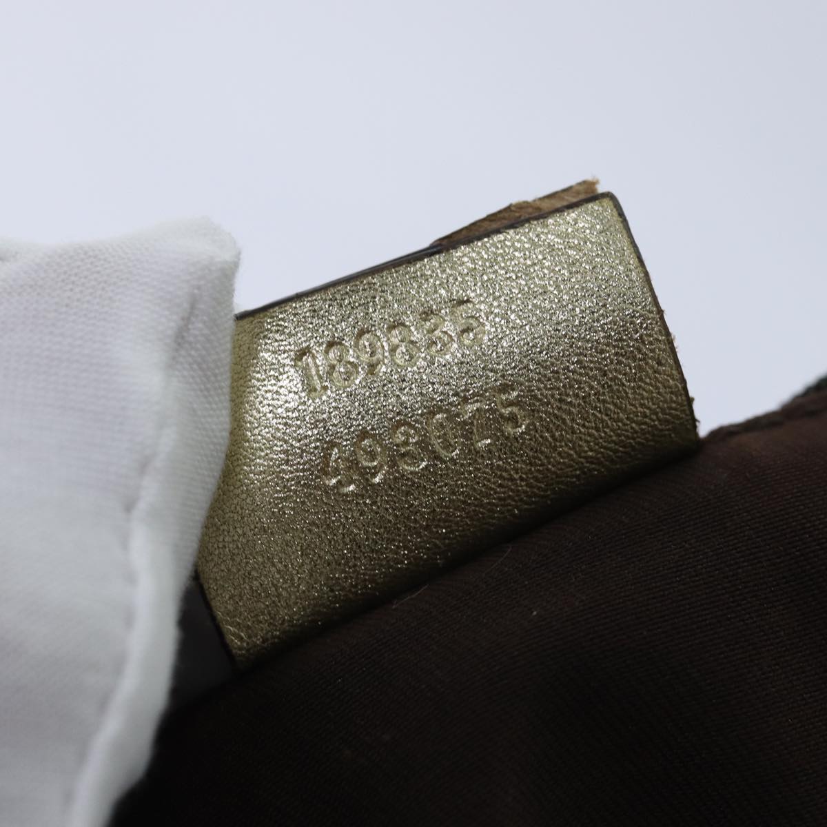 GUCCI GG Canvas Abbey Tote Bag Beige Gold 189835 82100