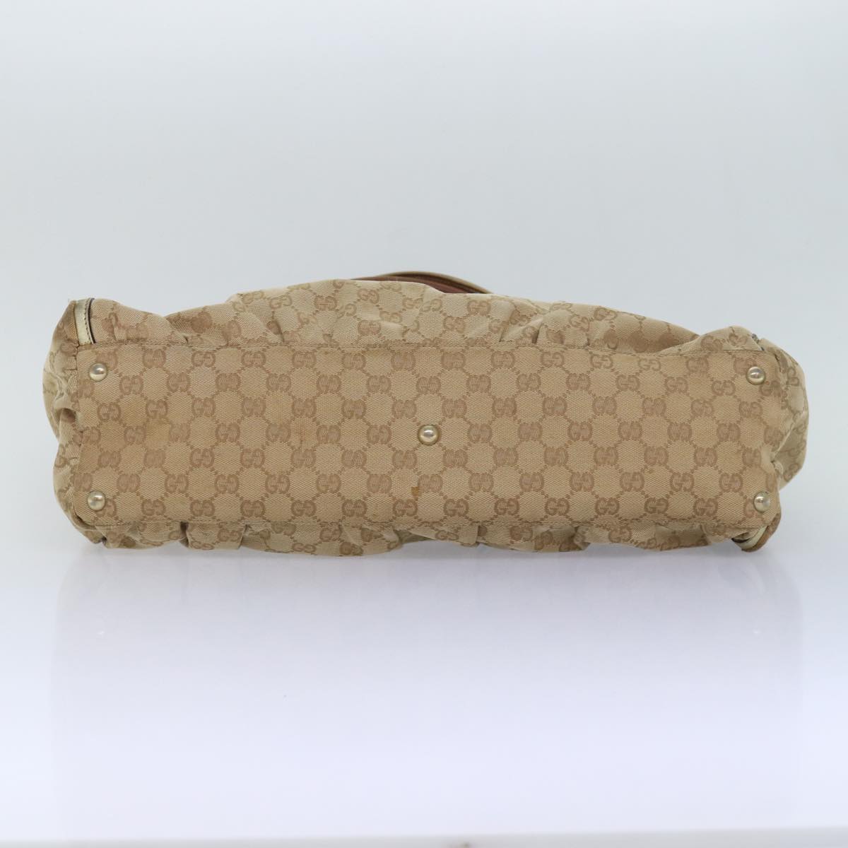 GUCCI GG Canvas Abbey Tote Bag Beige Gold 189835 82100