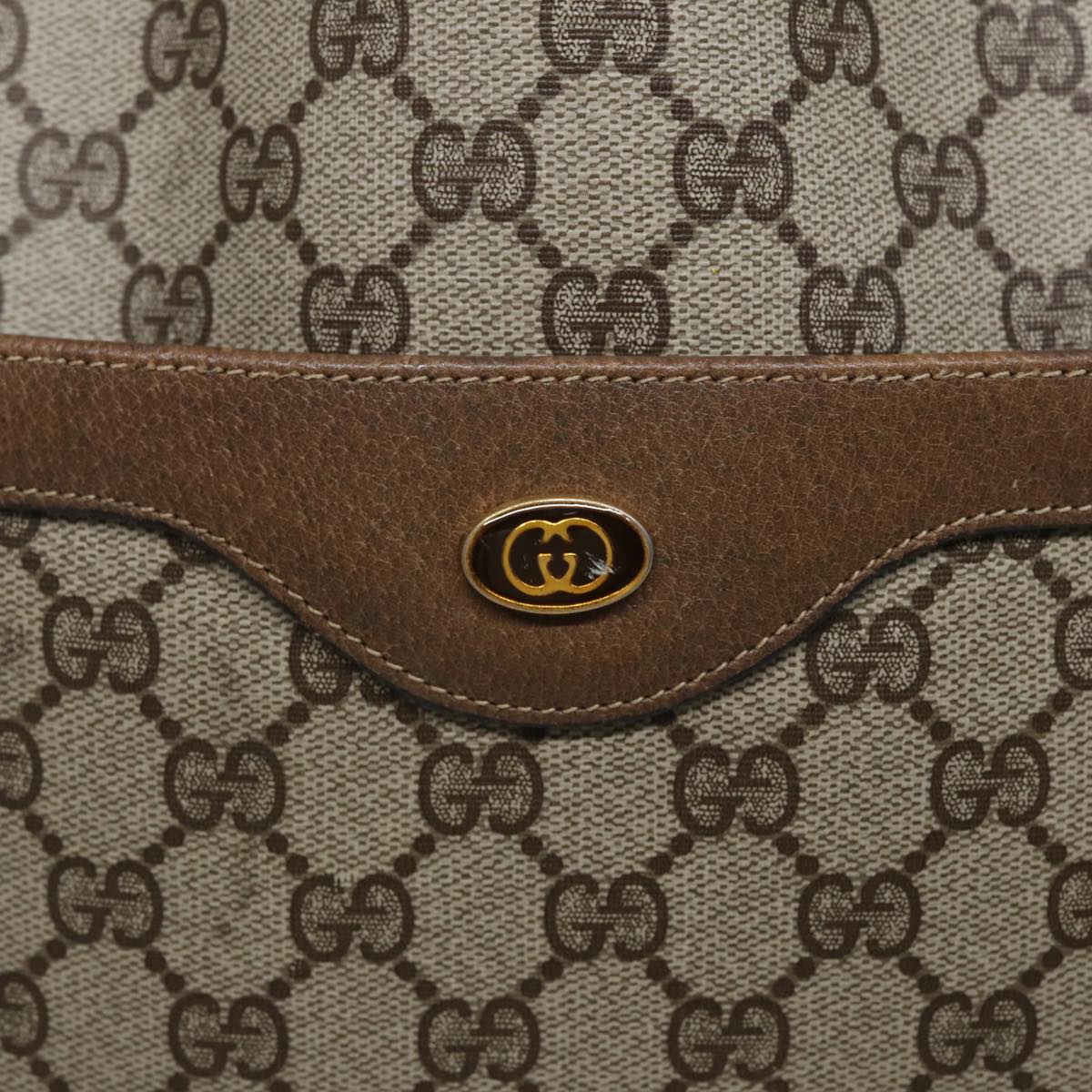 GUCCI GG Supreme Web Sherry Line Tote Bag PVC Leather Beige 39 02 003 82101
