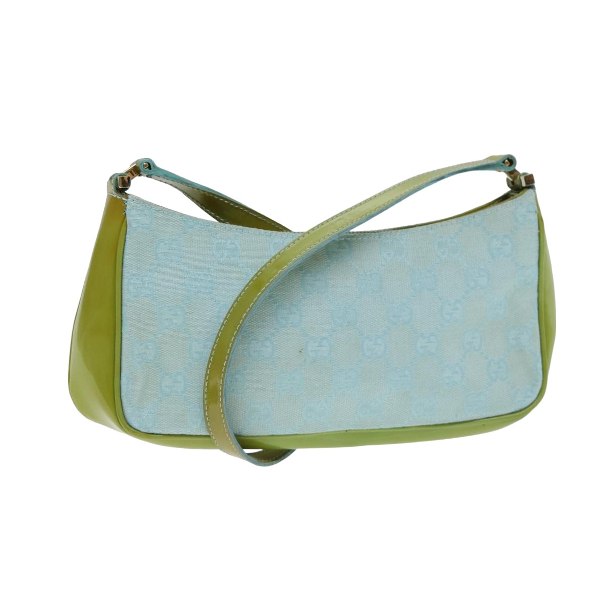 GUCCI GG Canvas Shoulder Bag Light Blue 001 4152 82144