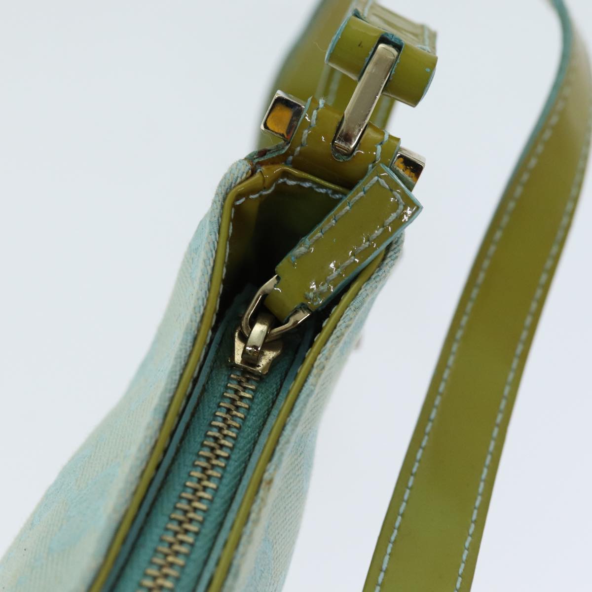 GUCCI GG Canvas Shoulder Bag Light Blue 001 4152 82144