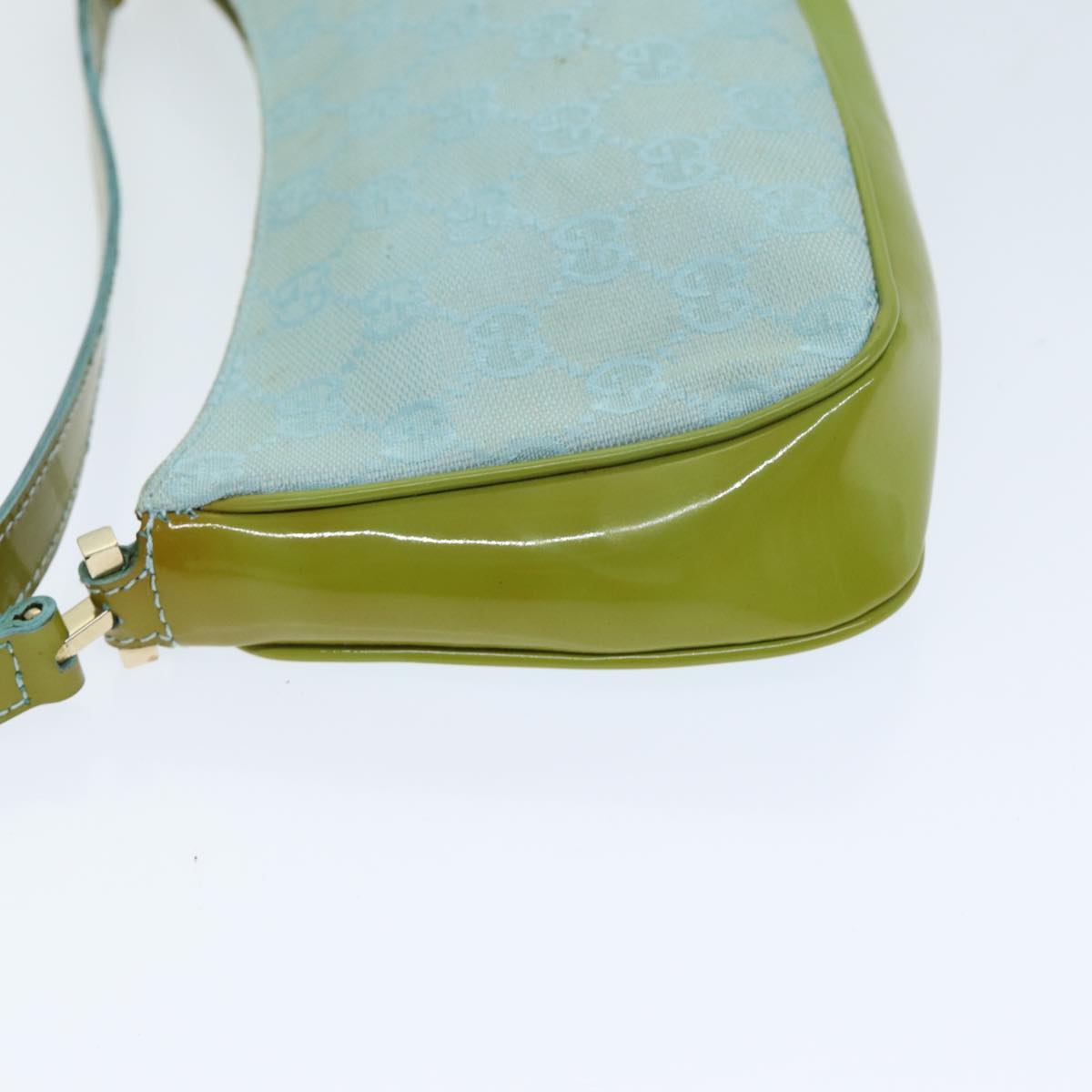 GUCCI GG Canvas Shoulder Bag Light Blue 001 4152 82144