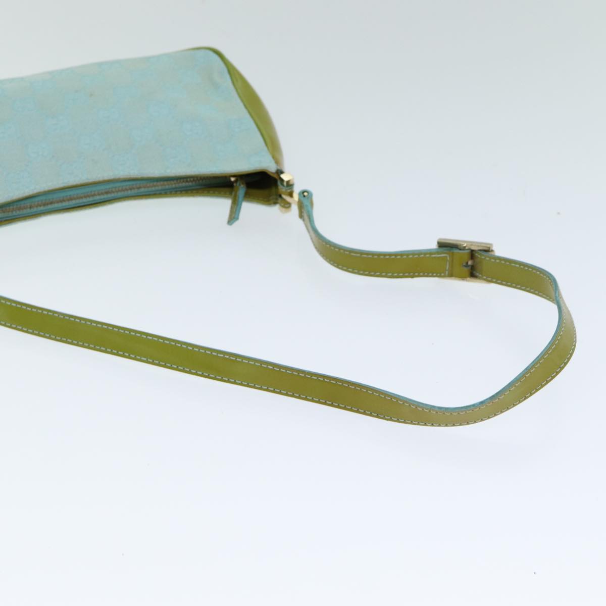 GUCCI GG Canvas Shoulder Bag Light Blue 001 4152 82144