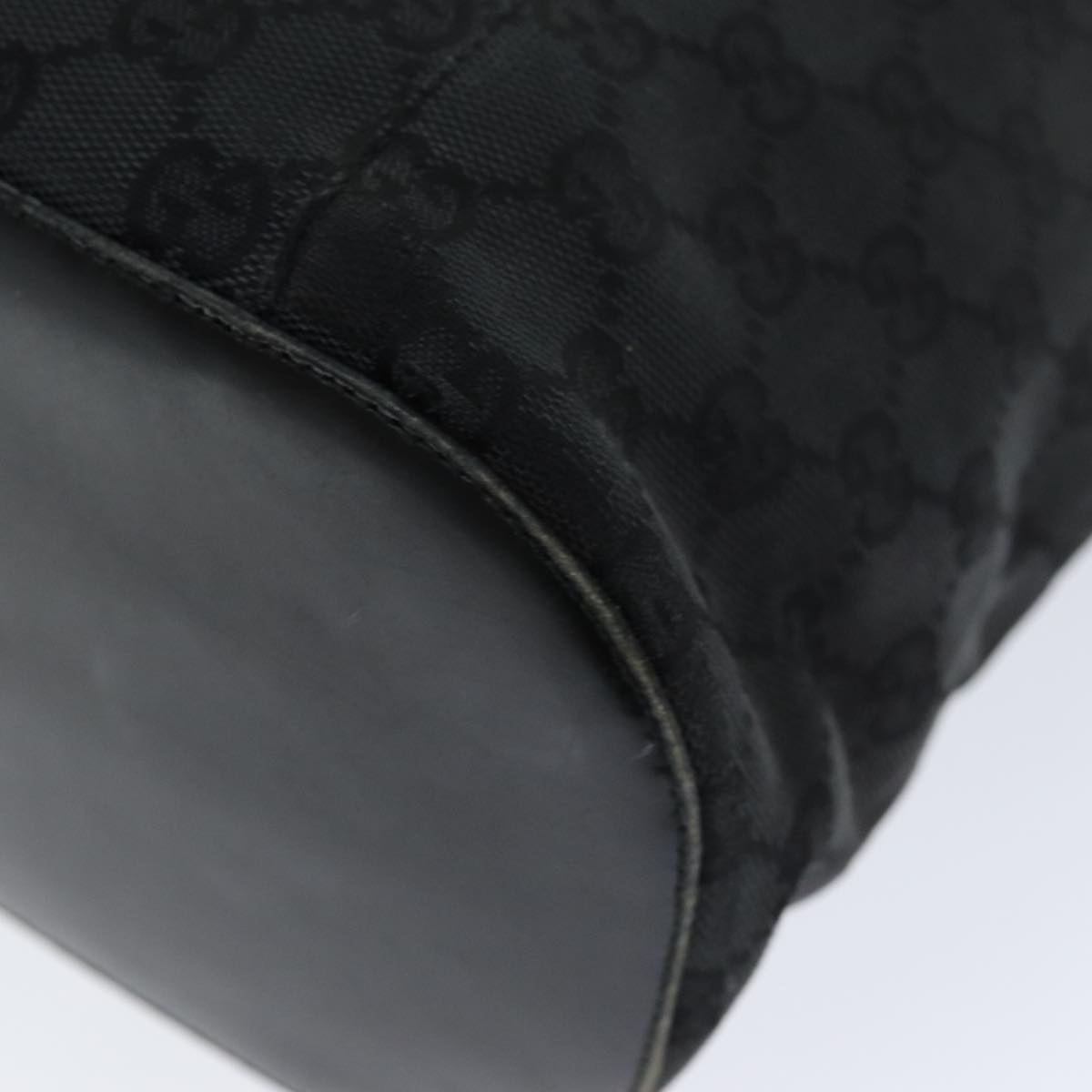 GUCCI GG Canvas Shoulder Bag Black 001 3738 82165