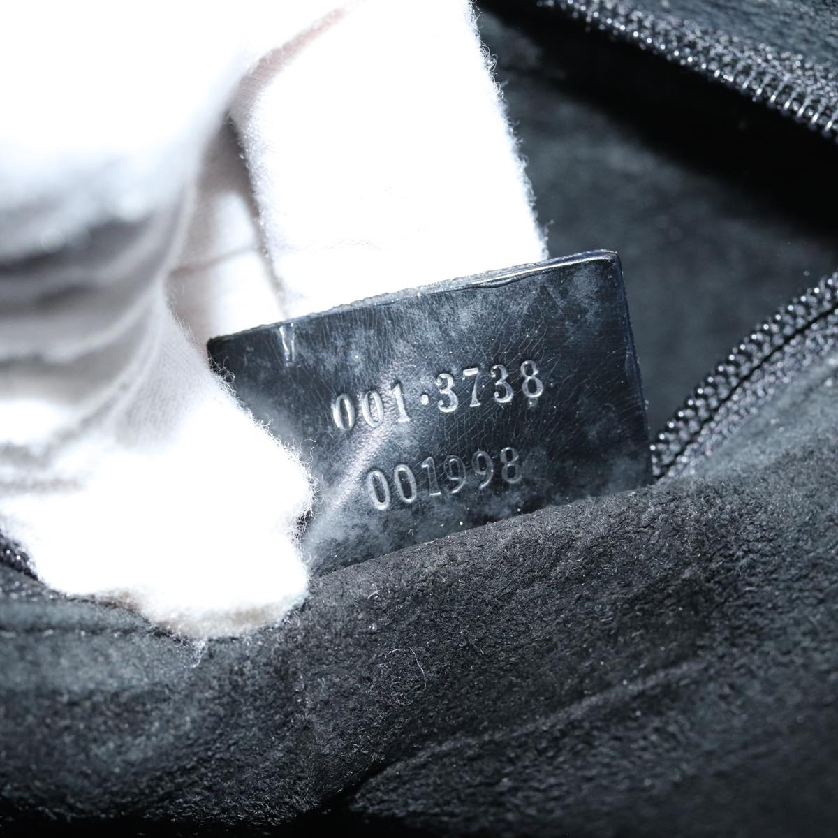 GUCCI GG Canvas Shoulder Bag Black 001 3738 82165