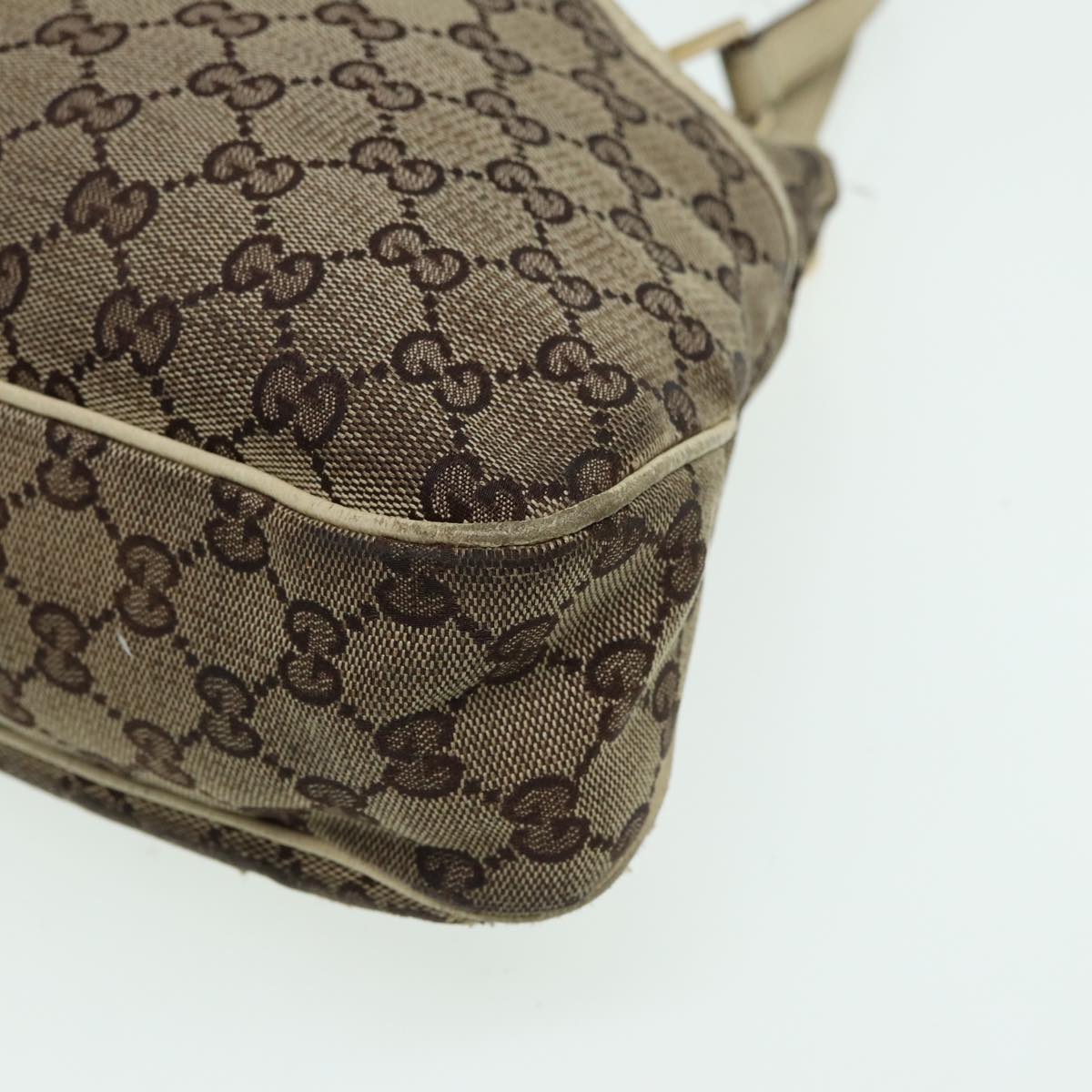 GUCCI GG Canvas Shoulder Bag Beige 121023 82193