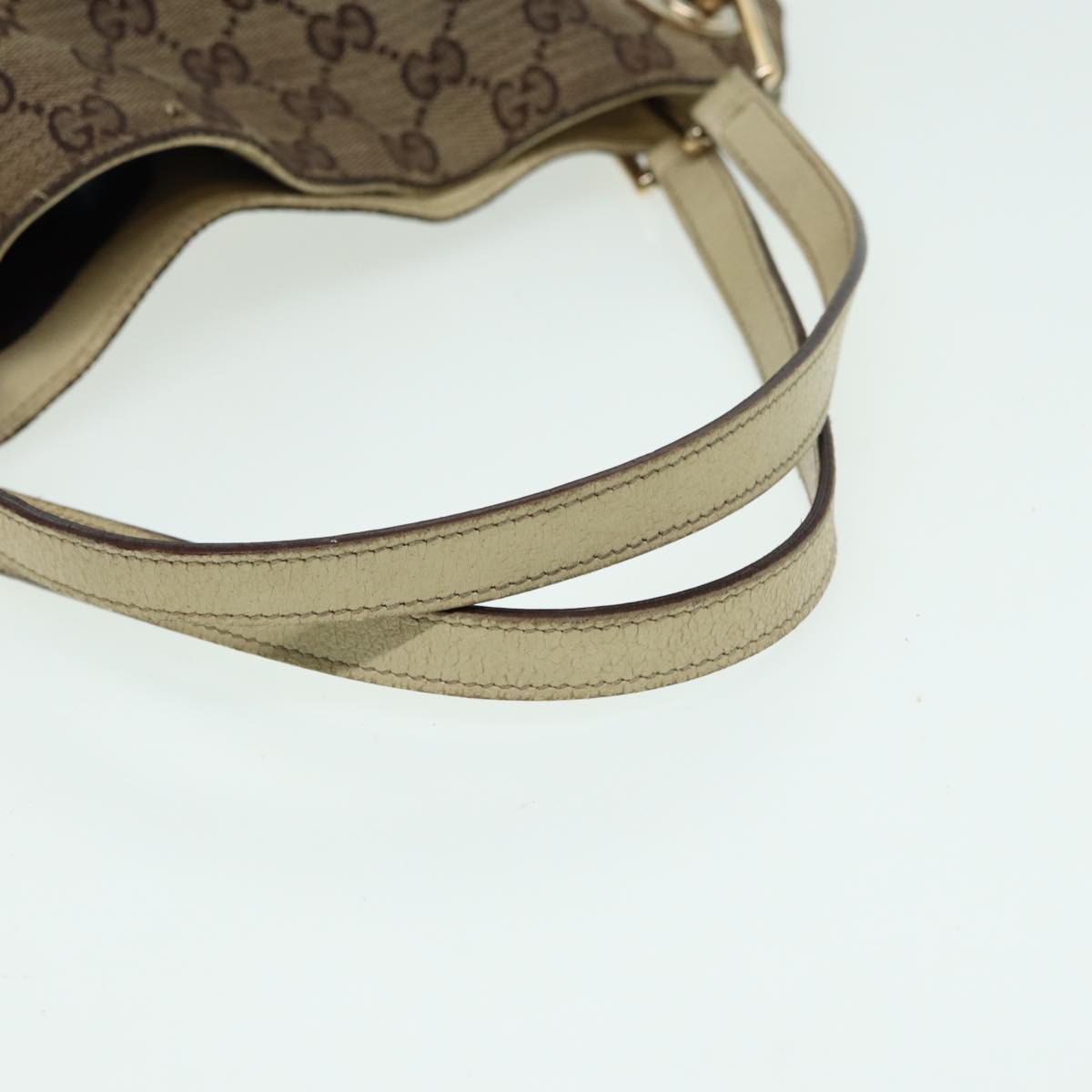 GUCCI GG Canvas Shoulder Bag Beige 121023 82193