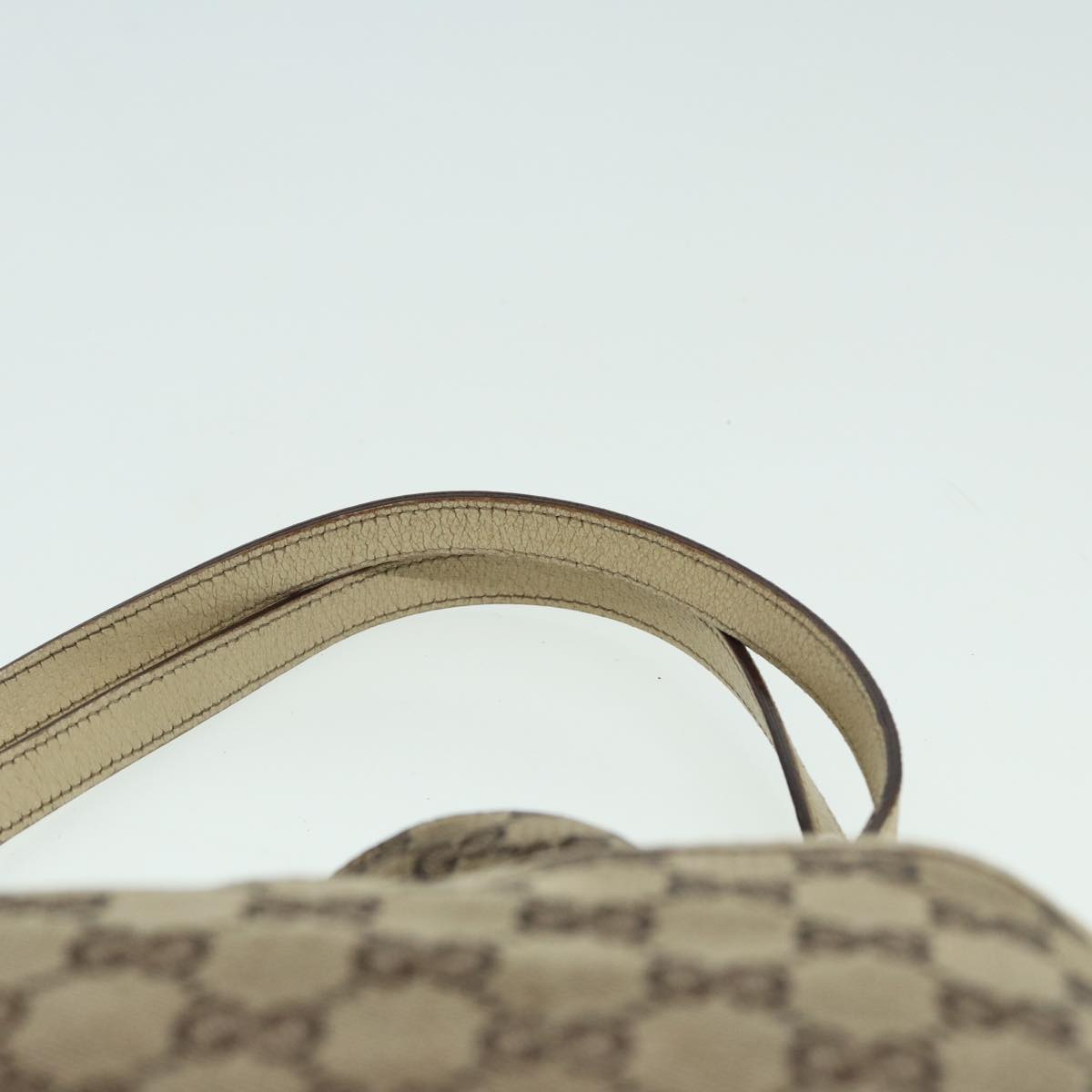 GUCCI GG Canvas Shoulder Bag Beige 121023 82193