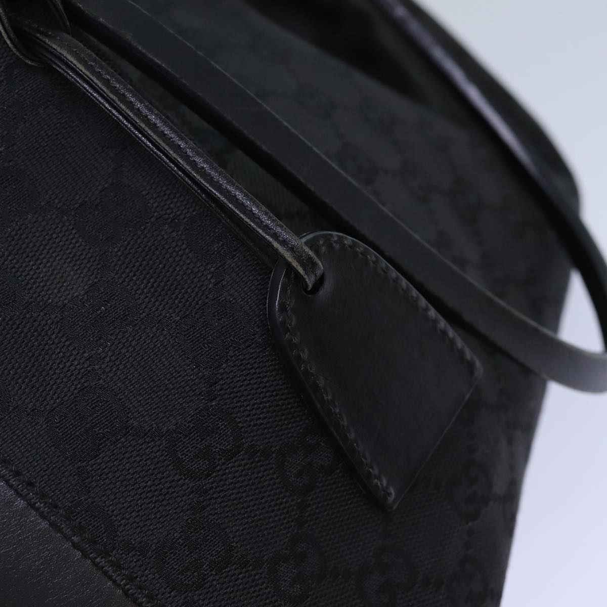GUCCI GG Canvas Hand Bag Black 101919 82264