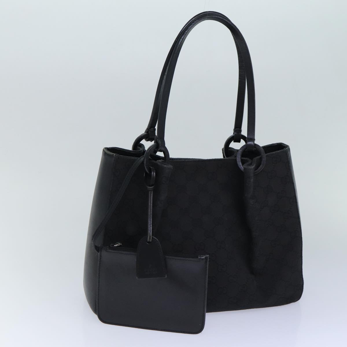 GUCCI GG Canvas Hand Bag Black 101919 82264