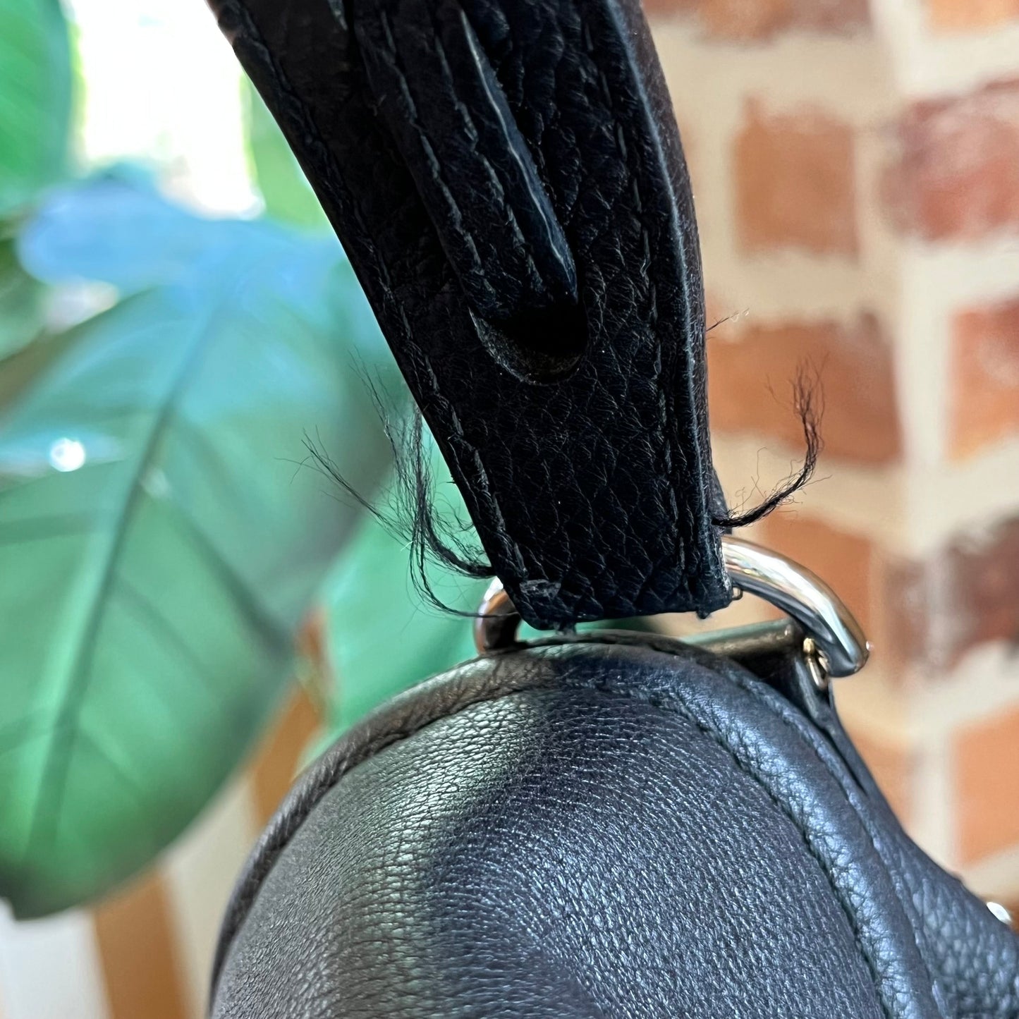 GUCCI Hasler Techno Horsebit Leather Hobo Bag