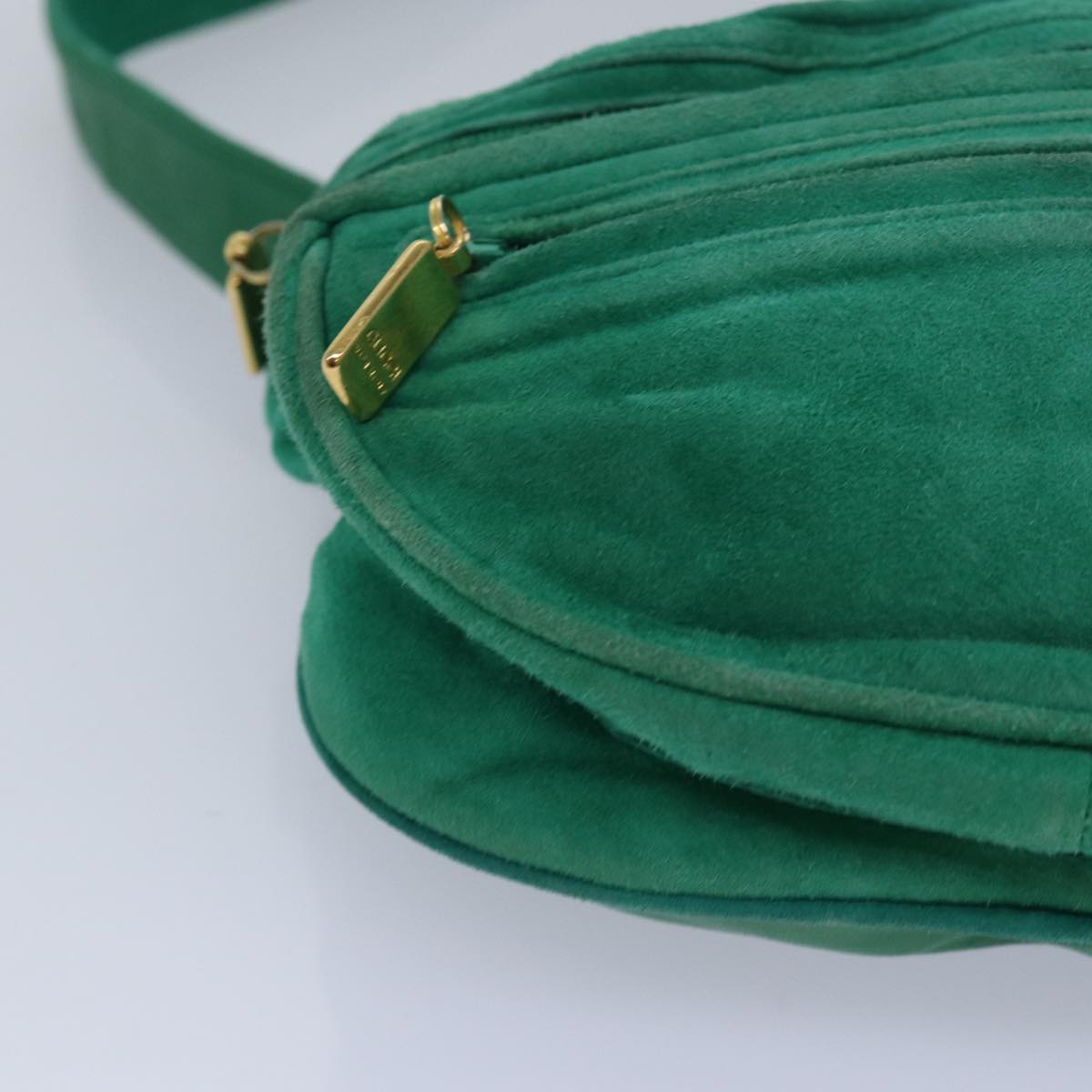 GUCCI Waist bag Suede Leather Green 039 115 0250 82696