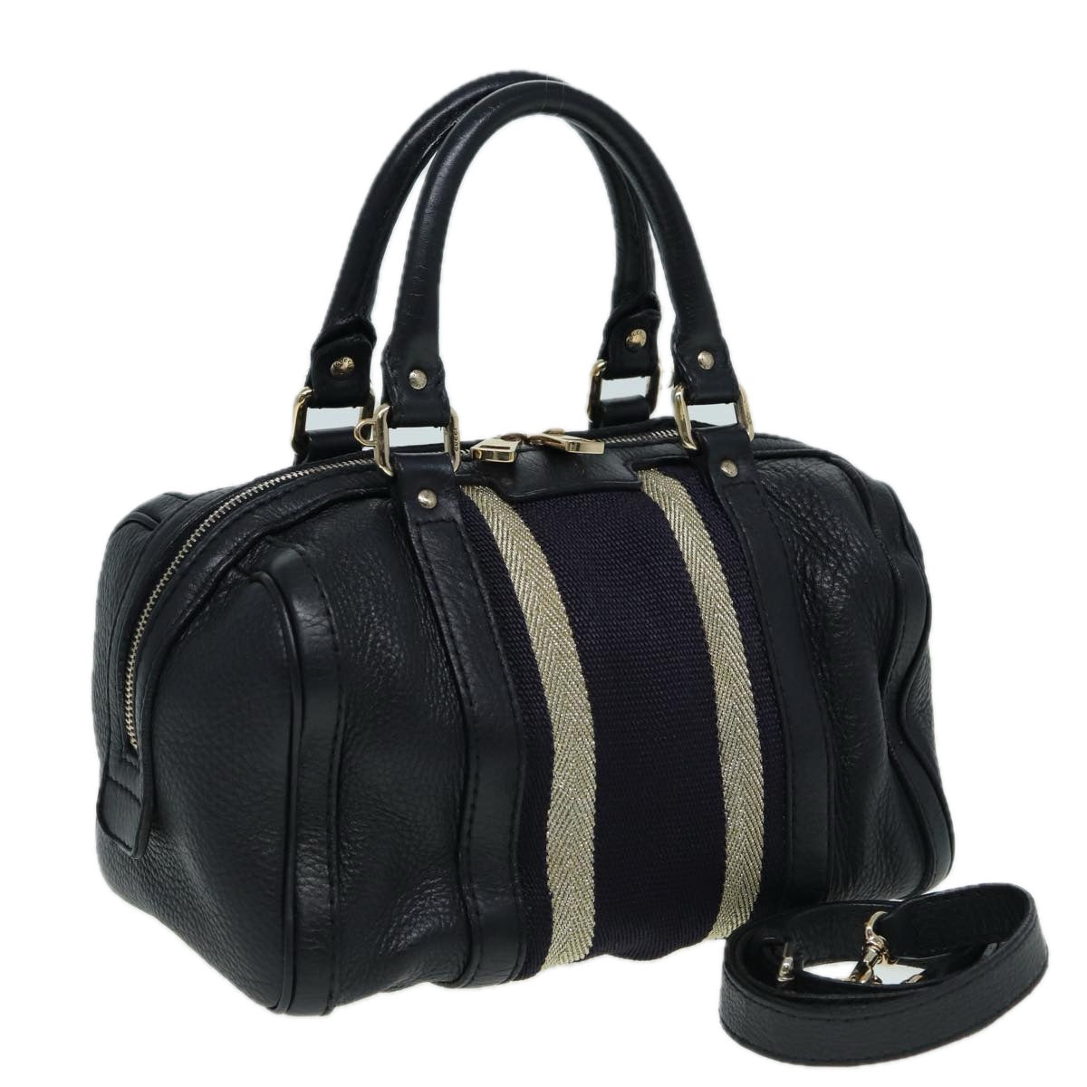 GUCCI Mini Boston Bag Leather 2way Black 269876 82699