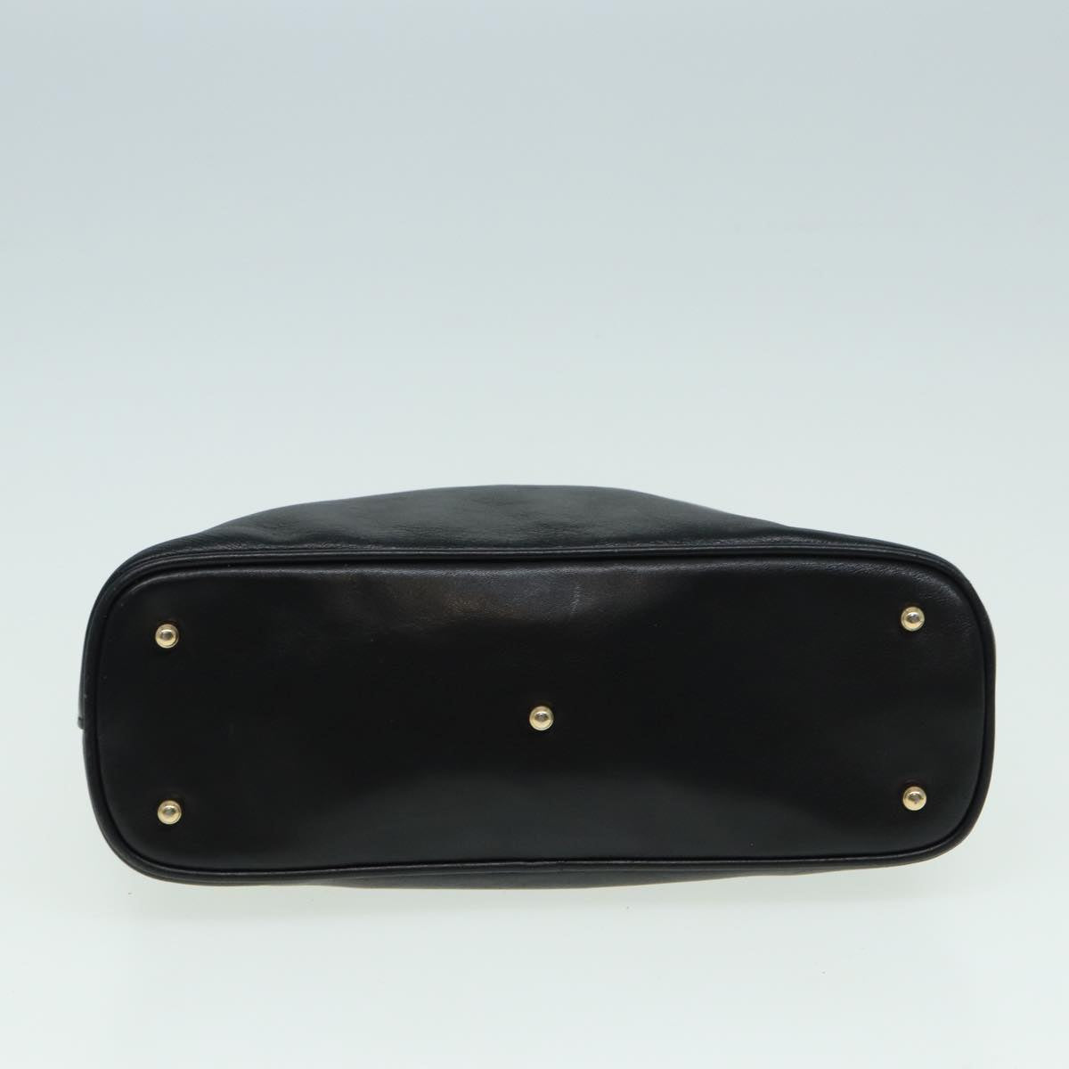 GUCCI Bamboo Hand Bag Leather 2way Black 000 090 0290 82700