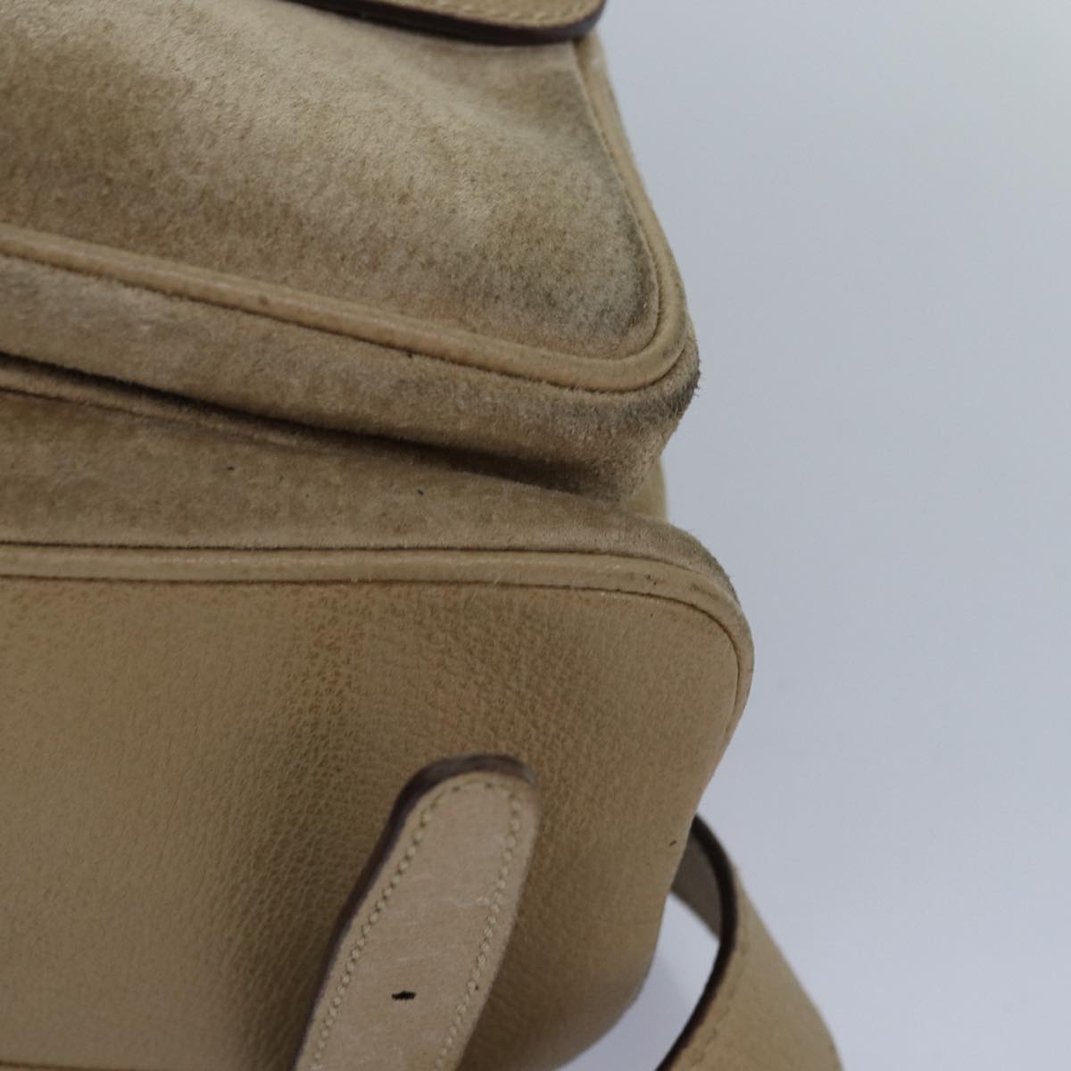 GUCCI Bamboo Backpack Suede Beige 003 2058 0016 82702