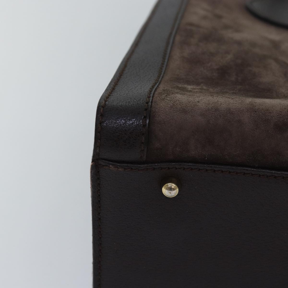 GUCCI Bamboo Hand Bag Suede Brown 002 1095 0260 82706