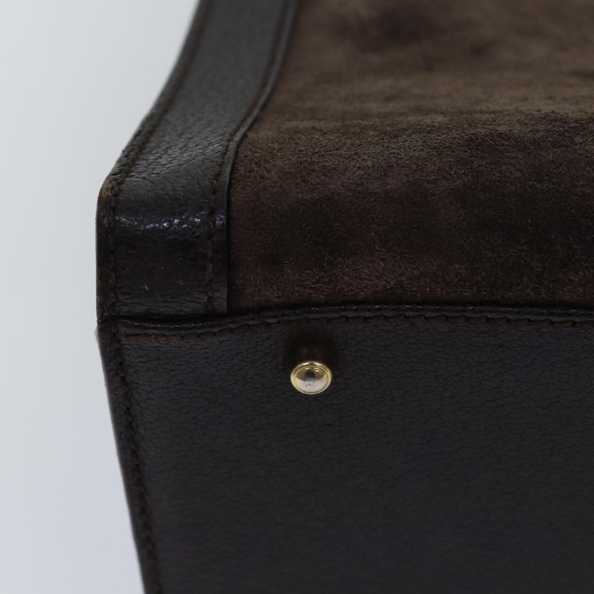 GUCCI Bamboo Hand Bag Suede Brown 002 1095 0260 82706