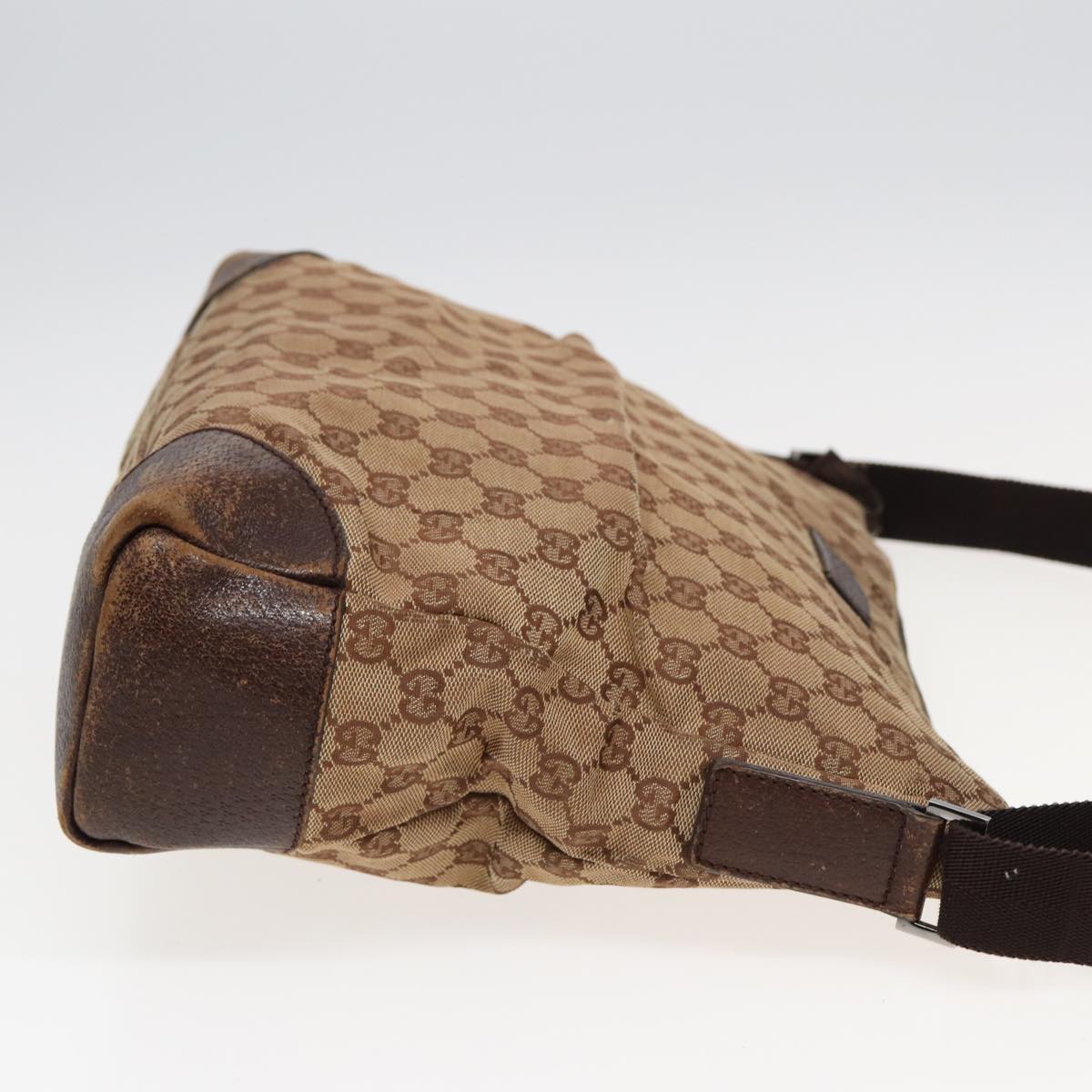 GUCCI GG Canvas Shoulder Bag Beige 110054 82710
