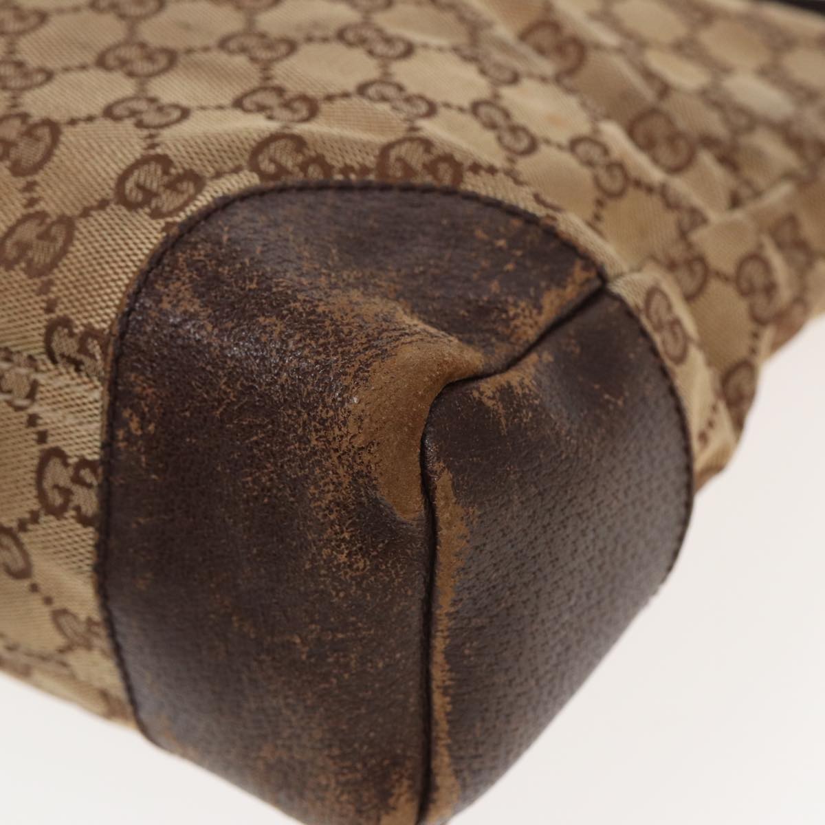 GUCCI GG Canvas Shoulder Bag Beige 110054 82710