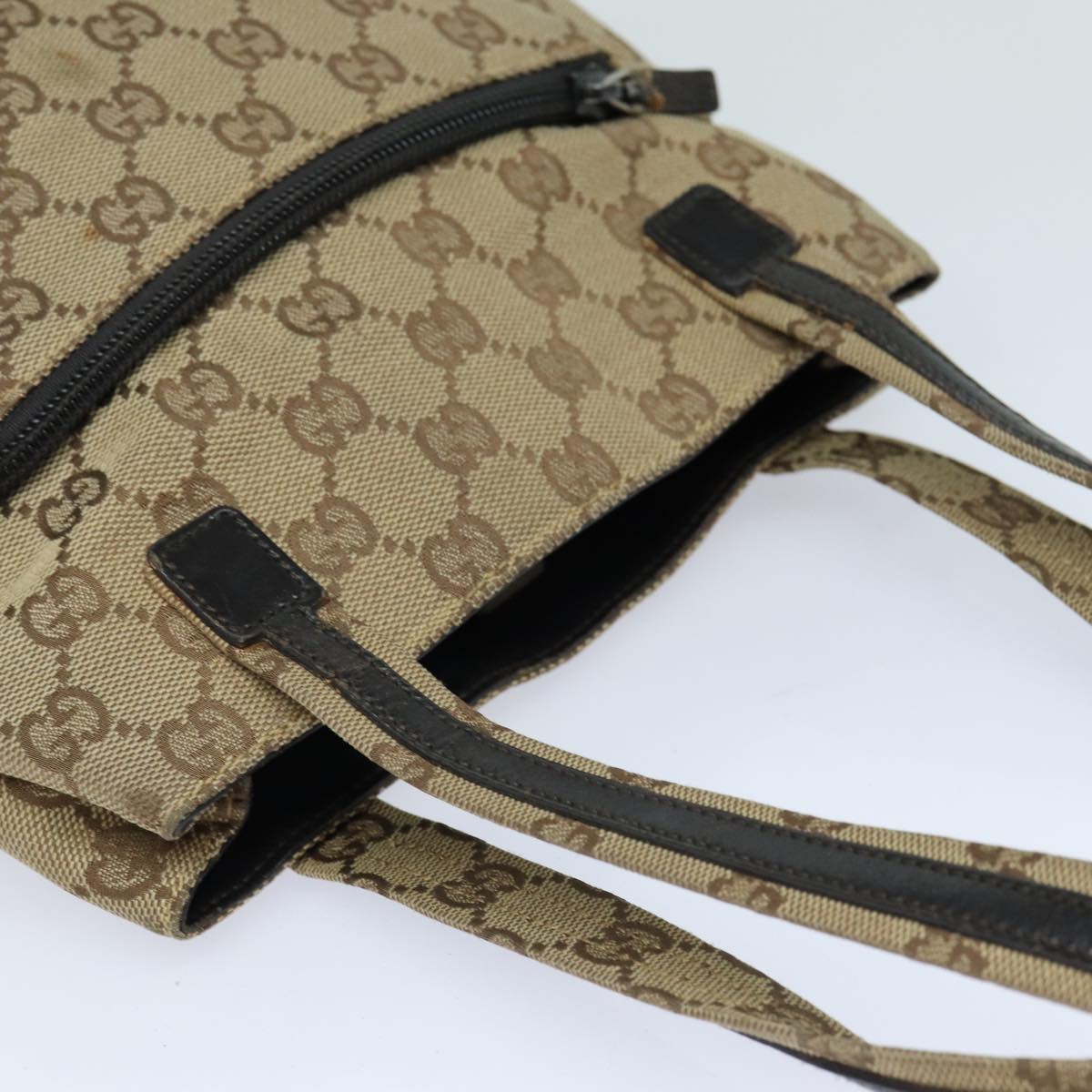 GUCCI GG Canvas Shoulder Bag Beige 002 1075 82821