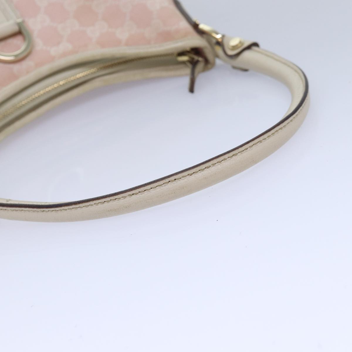 GUCCI GG Canvas Shoulder Bag Pink White 130738 82824