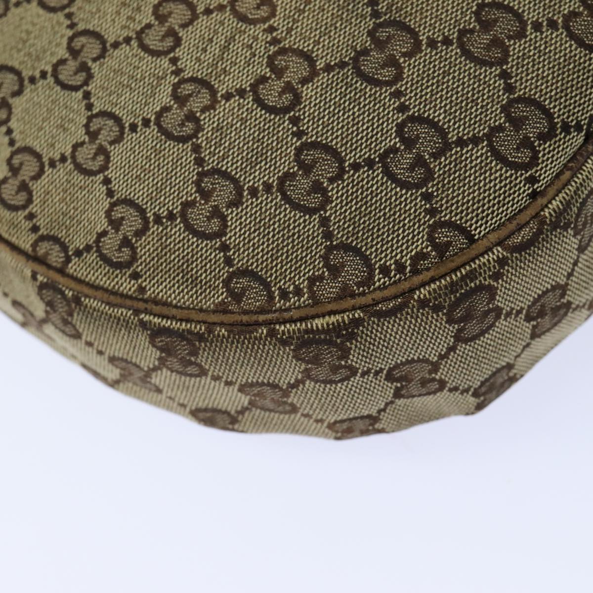 GUCCI GG Canvas Shoulder Bag Beige Brown 122709 82825