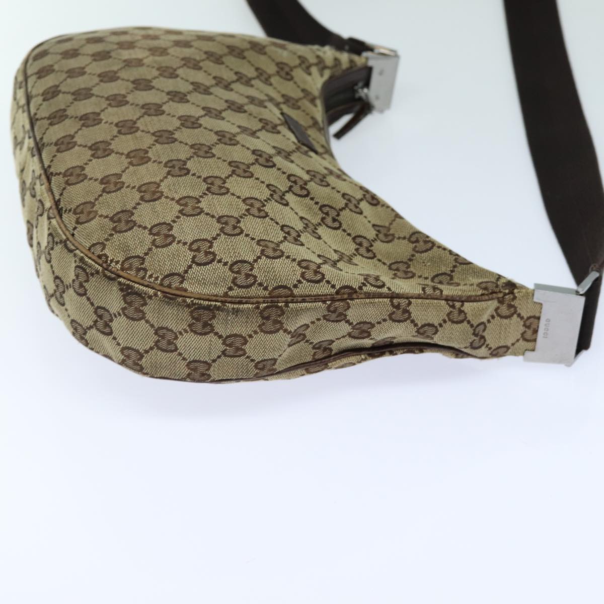 GUCCI GG Canvas Shoulder Bag Beige Brown 122709 82825