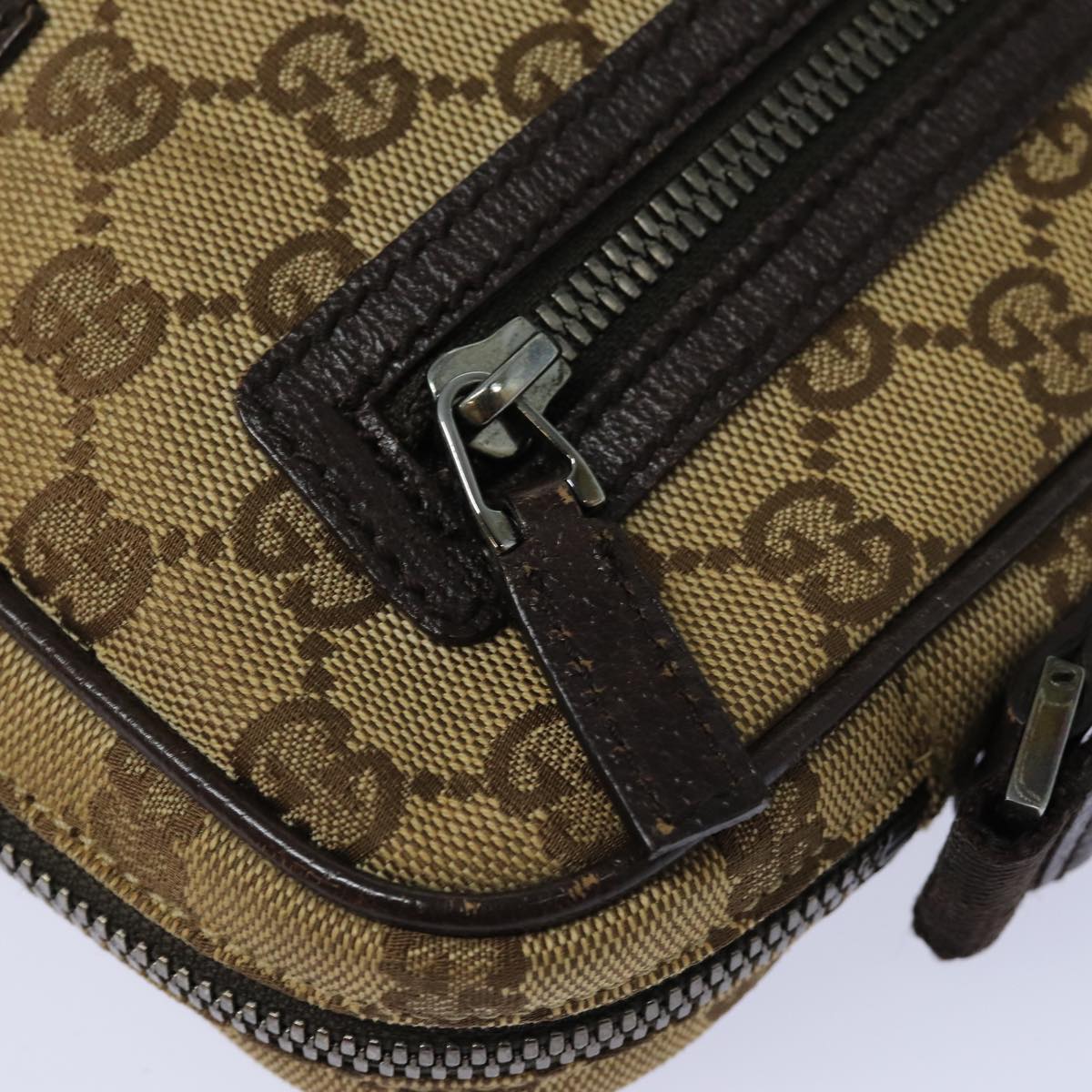 GUCCI GG Canvas Shoulder Bag Beige Brown 122760 82827