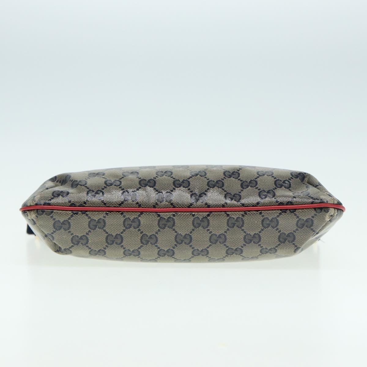 GUCCI GG Crystal Shoulder Bag Beige Red 189749 82868