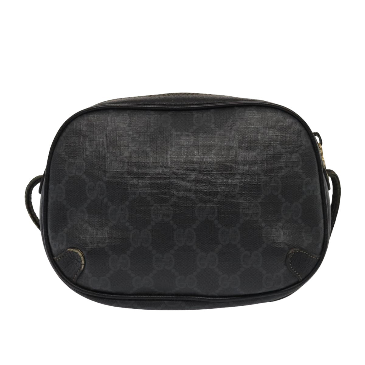 GUCCI GG Supreme Web Sherry Line Shoulder Bag PVC Black 89 02 066 82869