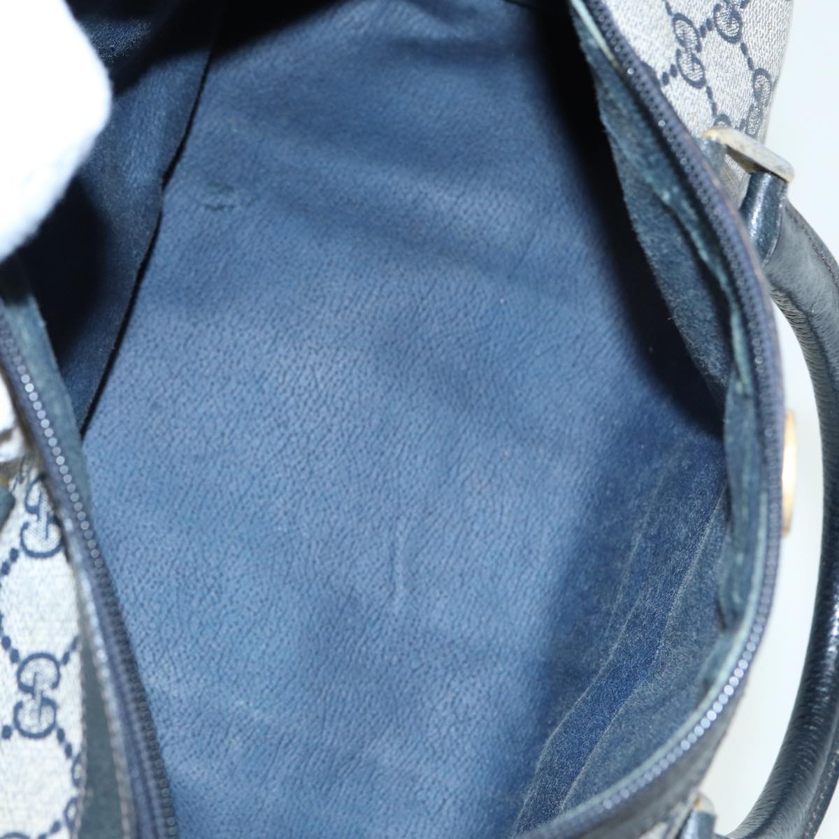 GUCCI GG Supreme Boston Bag PVC Leather Navy 904 02 006 82876
