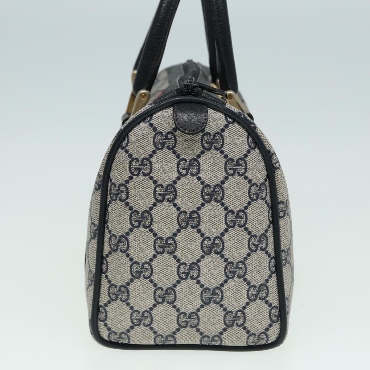 GUCCI GG Supreme Boston Bag PVC Leather Navy 904 02 006 82876