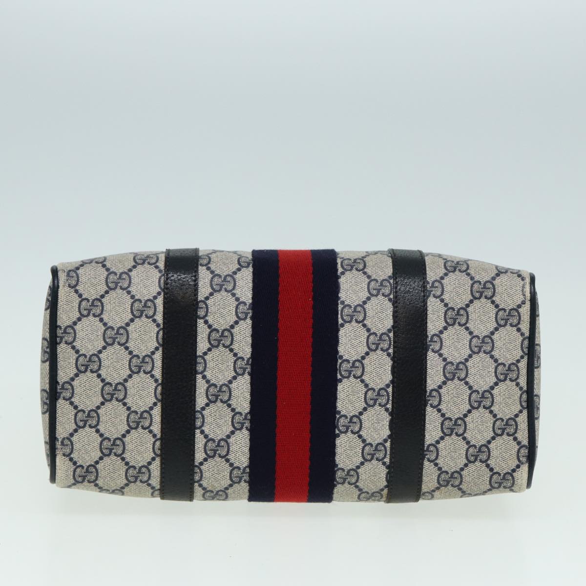 GUCCI GG Supreme Boston Bag PVC Leather Navy 904 02 006 82876