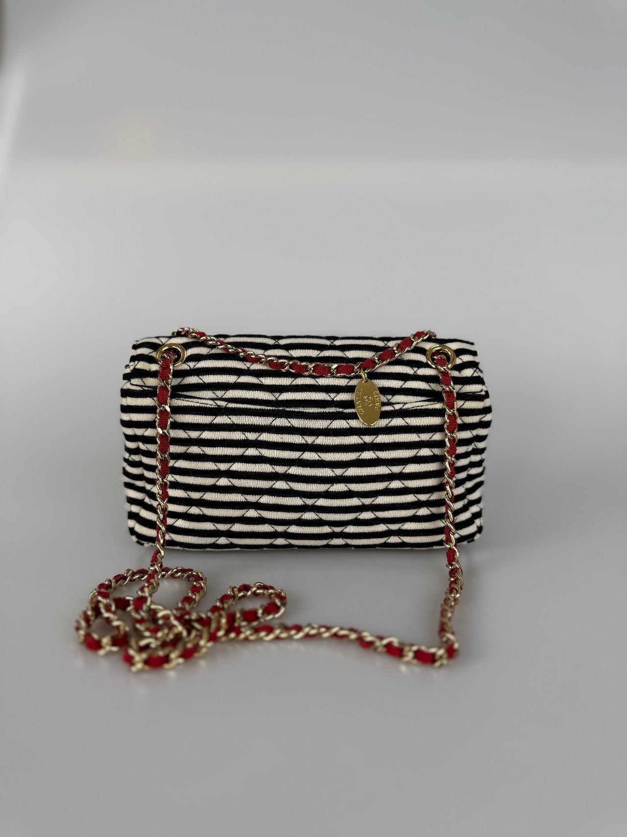 GLM-Sailor Bag Blue 2014 Striped Mini Rectangle Classic Single Flap Shoulder Bag